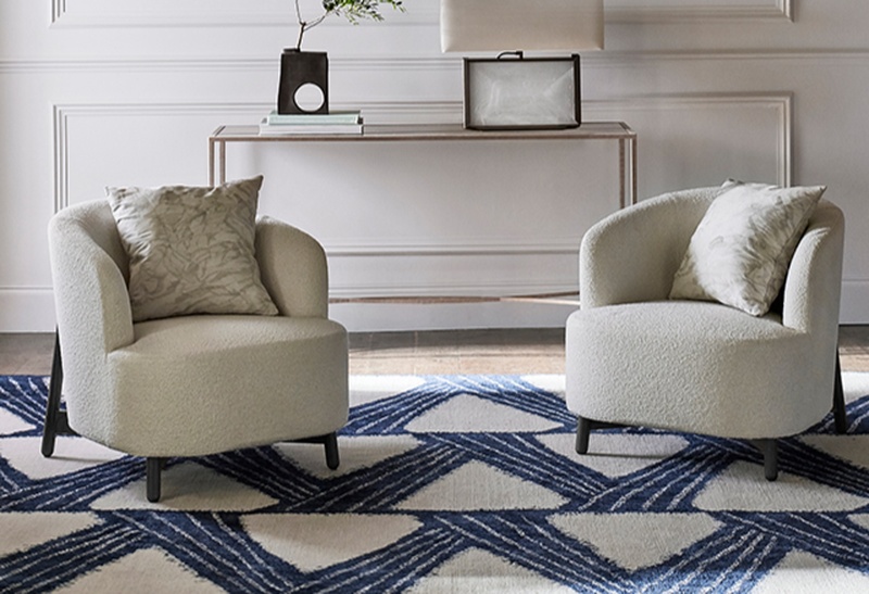 Zoffany Riviere Blue and White Rug Zoffany Riviere Blue and White Rug