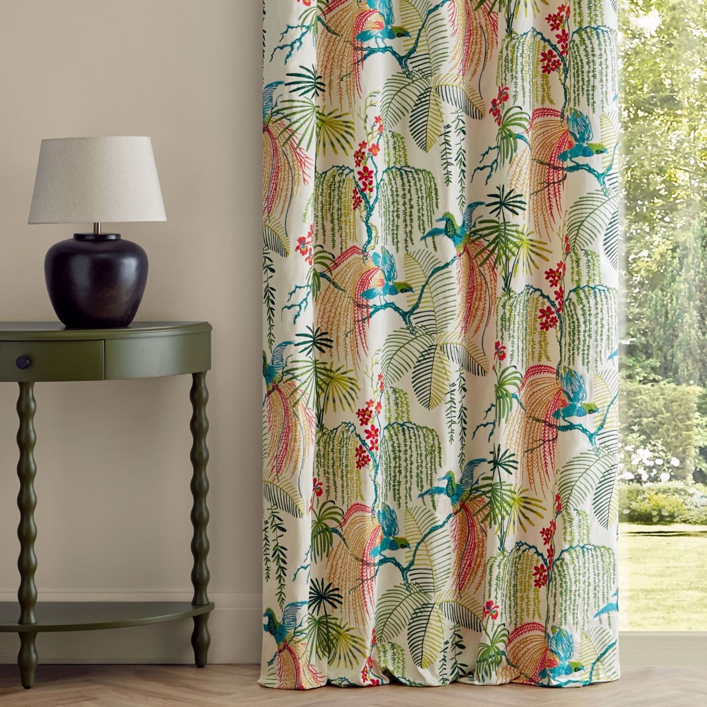 Rain Forest Embroidery Embroidery Tropical Fabric by SAN