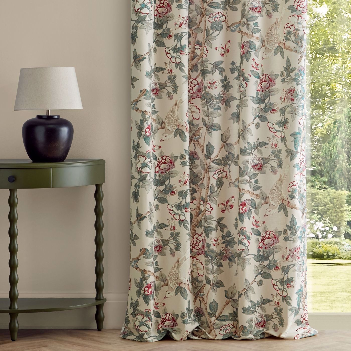 Caverley Rose/Pewter Fabric by SAN