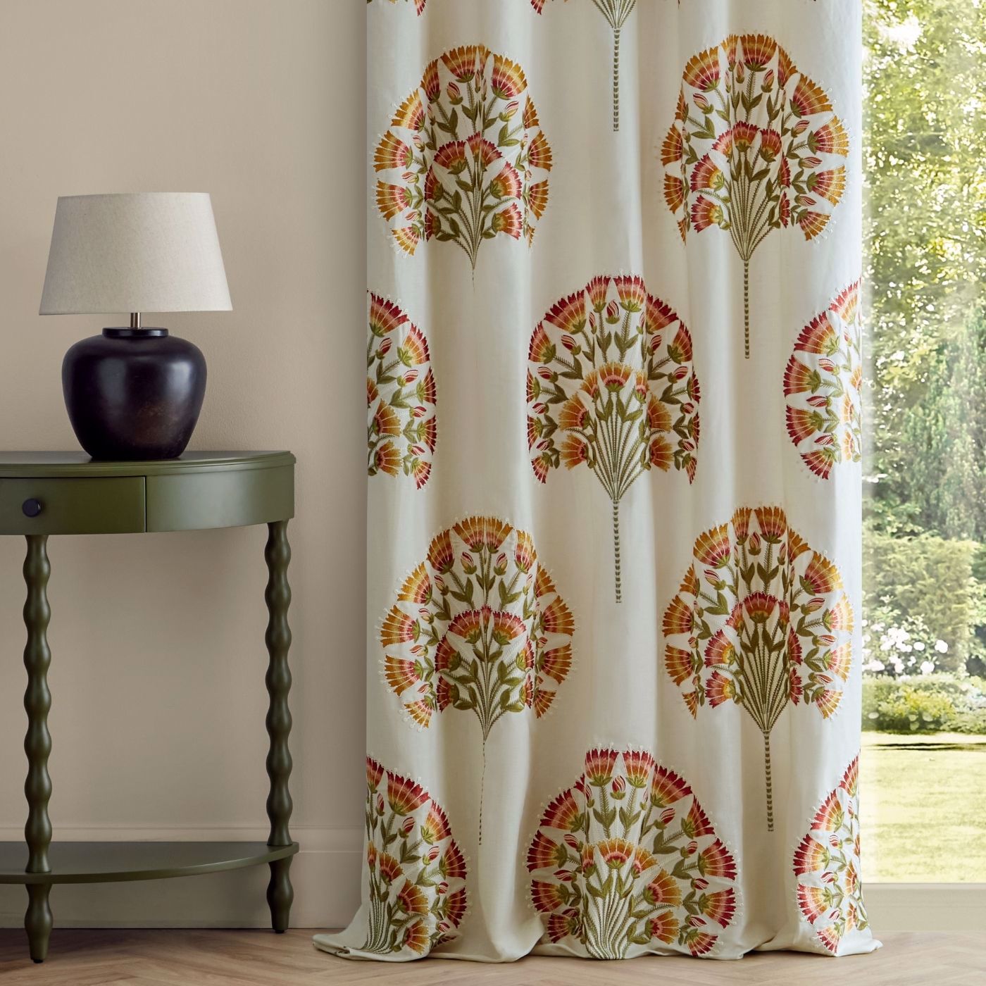 Wild Tulip Amber/Cream Fabric by SAN