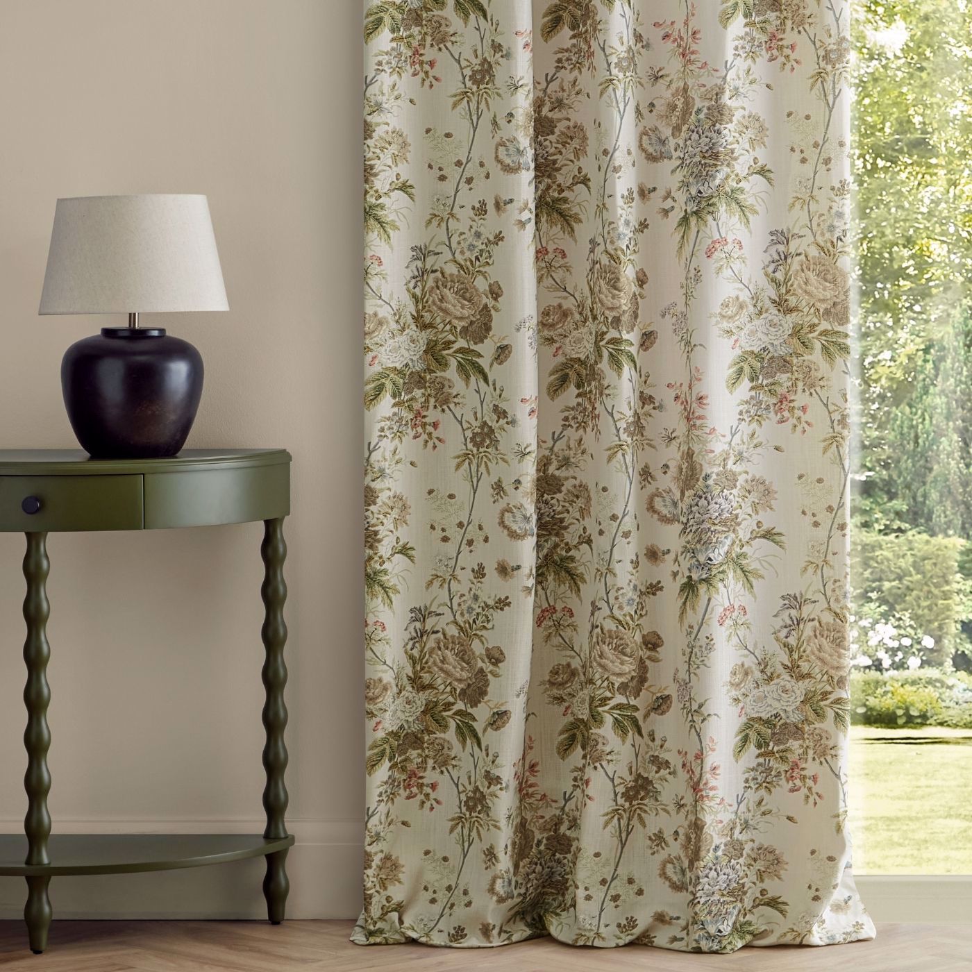 Lakeland Paradis Walnut Fabric by SAN