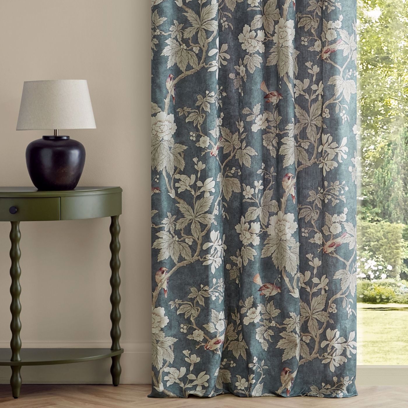 Chiswick grove Indigo Fabric by SAN
