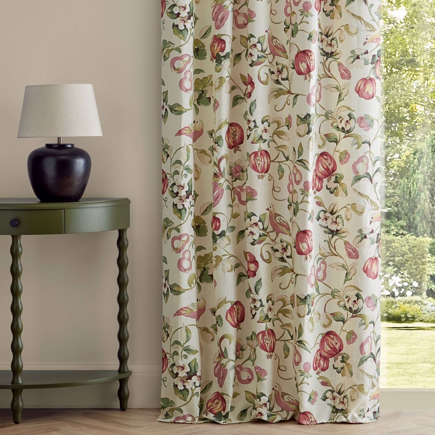 Pear & Pomegranate Mauve/Fennel Fabric by SAN