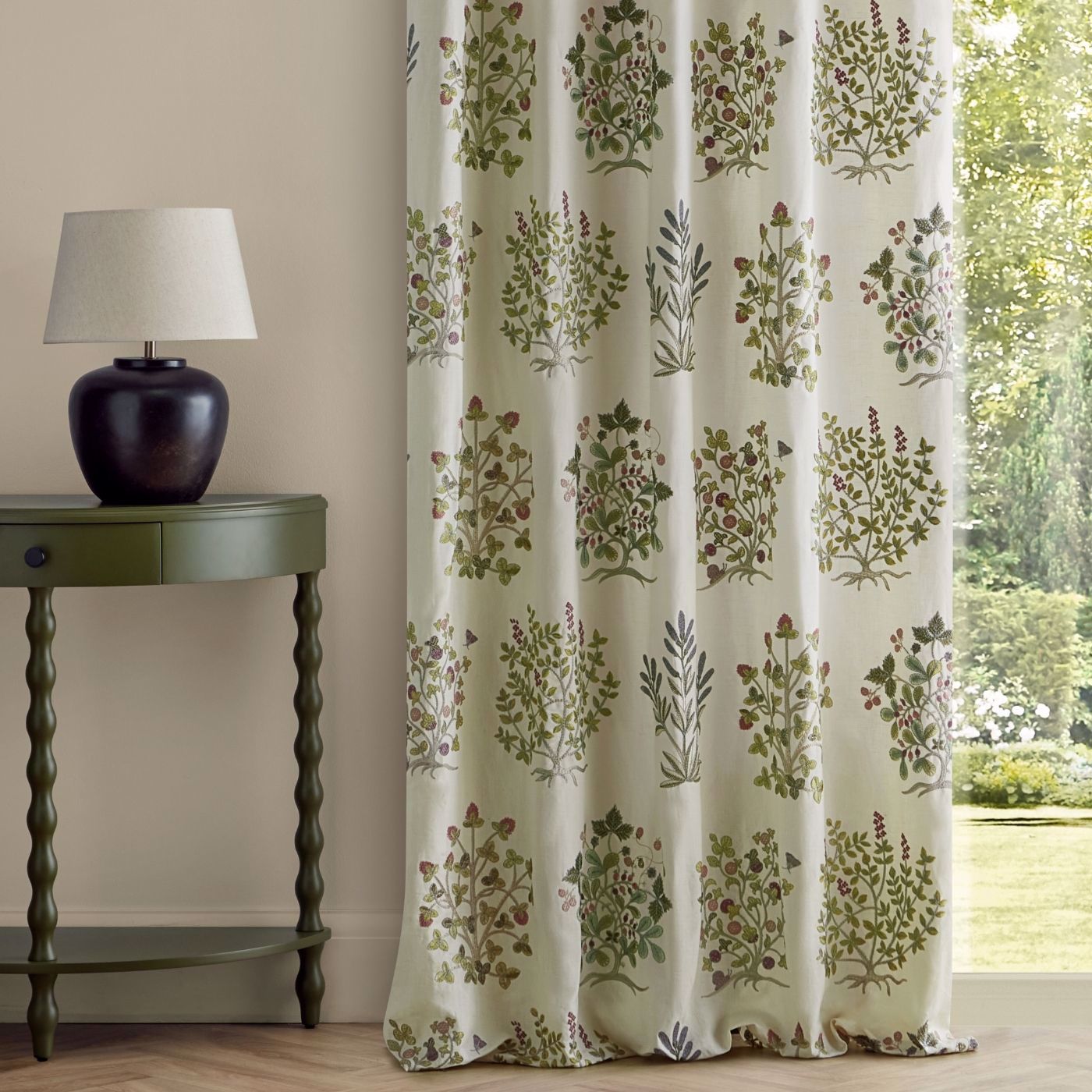 Thyme Walk Damson/Quince Fabric by SAN