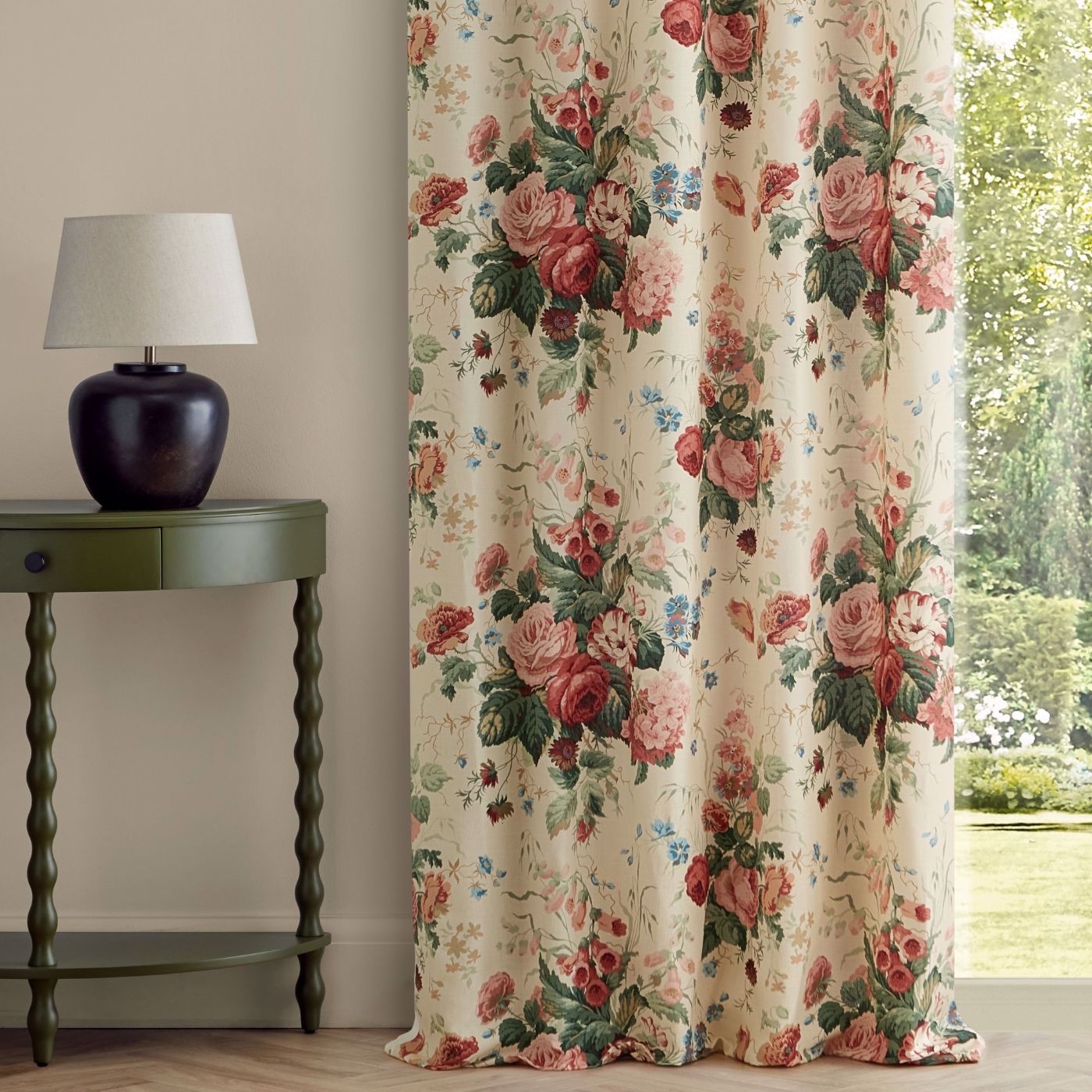 Stapleton Park Cream/Pink Fabric by SAN