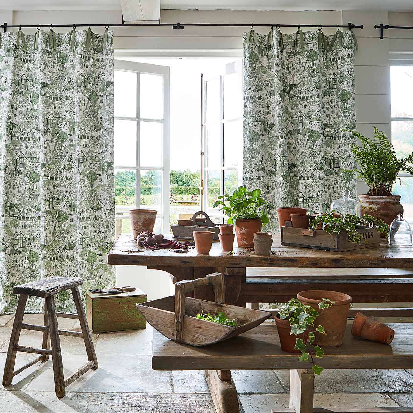 The Allotment Fennel Fabric by SAN