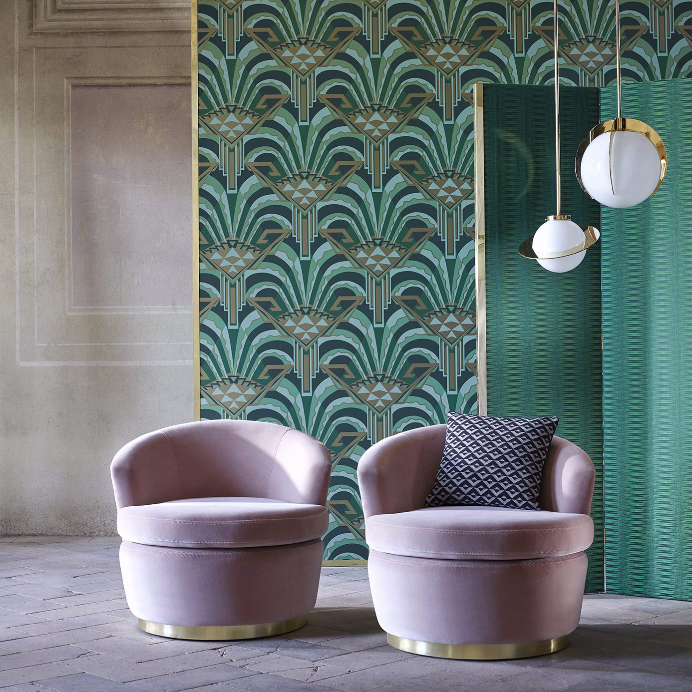 Conway Antique Bronze Wallpaper by ZOF