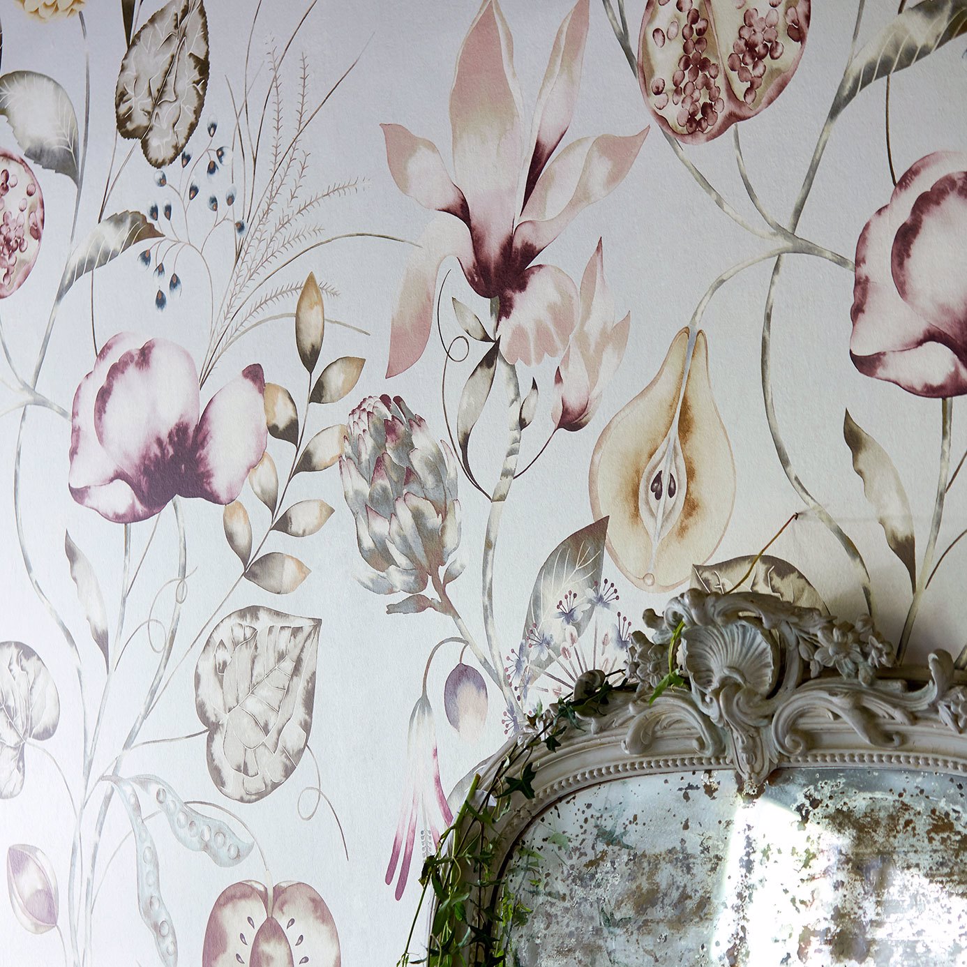 Quintessence Ochre / Olive / Heather Wallpaper by HAR