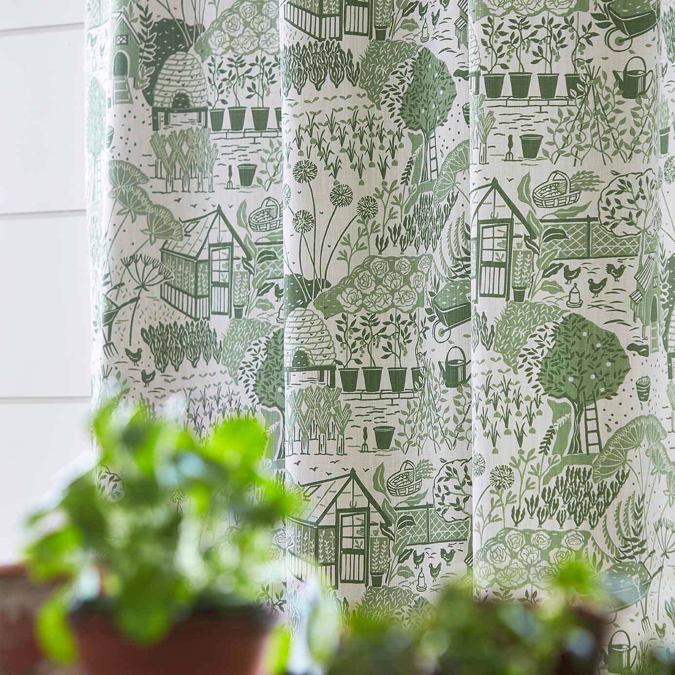 The Allotment Fennel Fabric by SAN