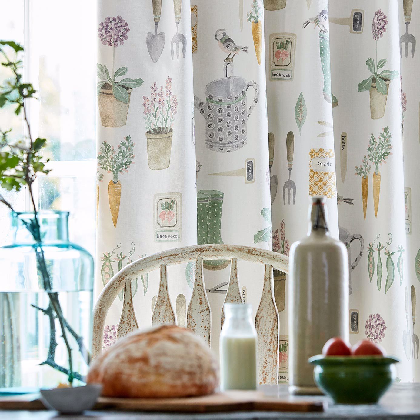 The Gardener Dijon Fabric by SAN