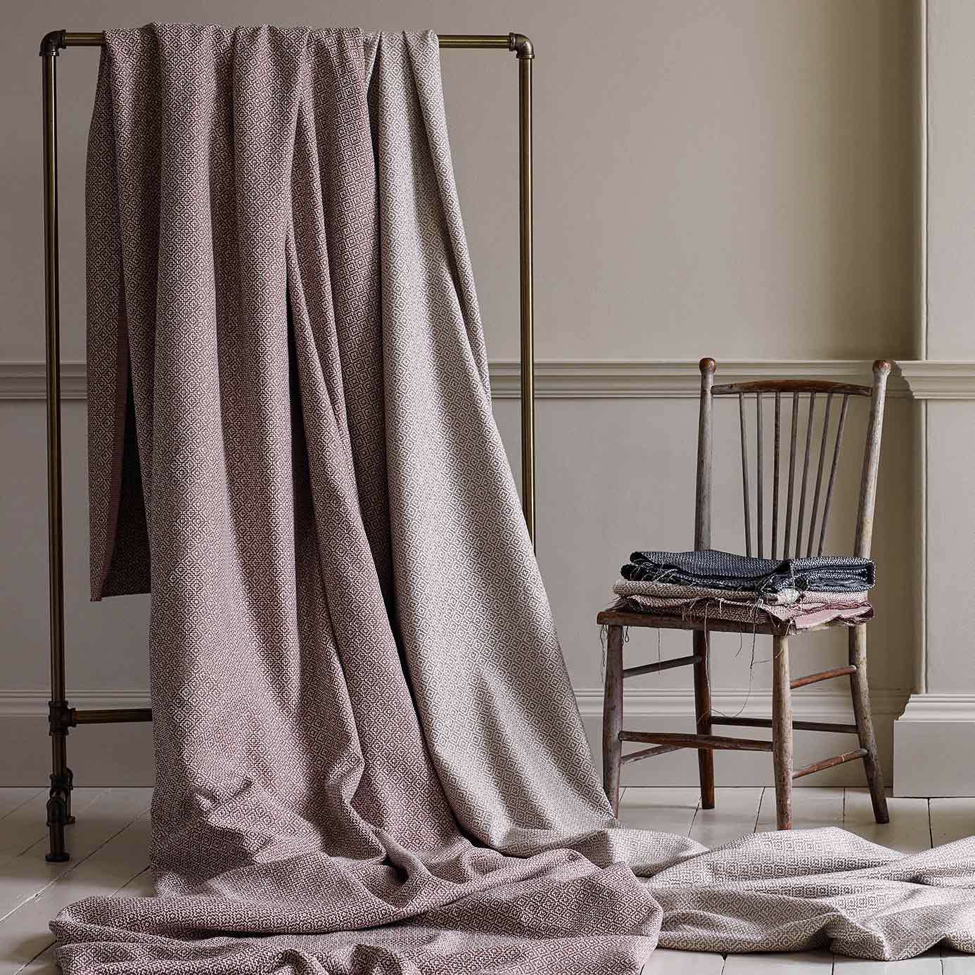 Linden Teal Fabric by SAN