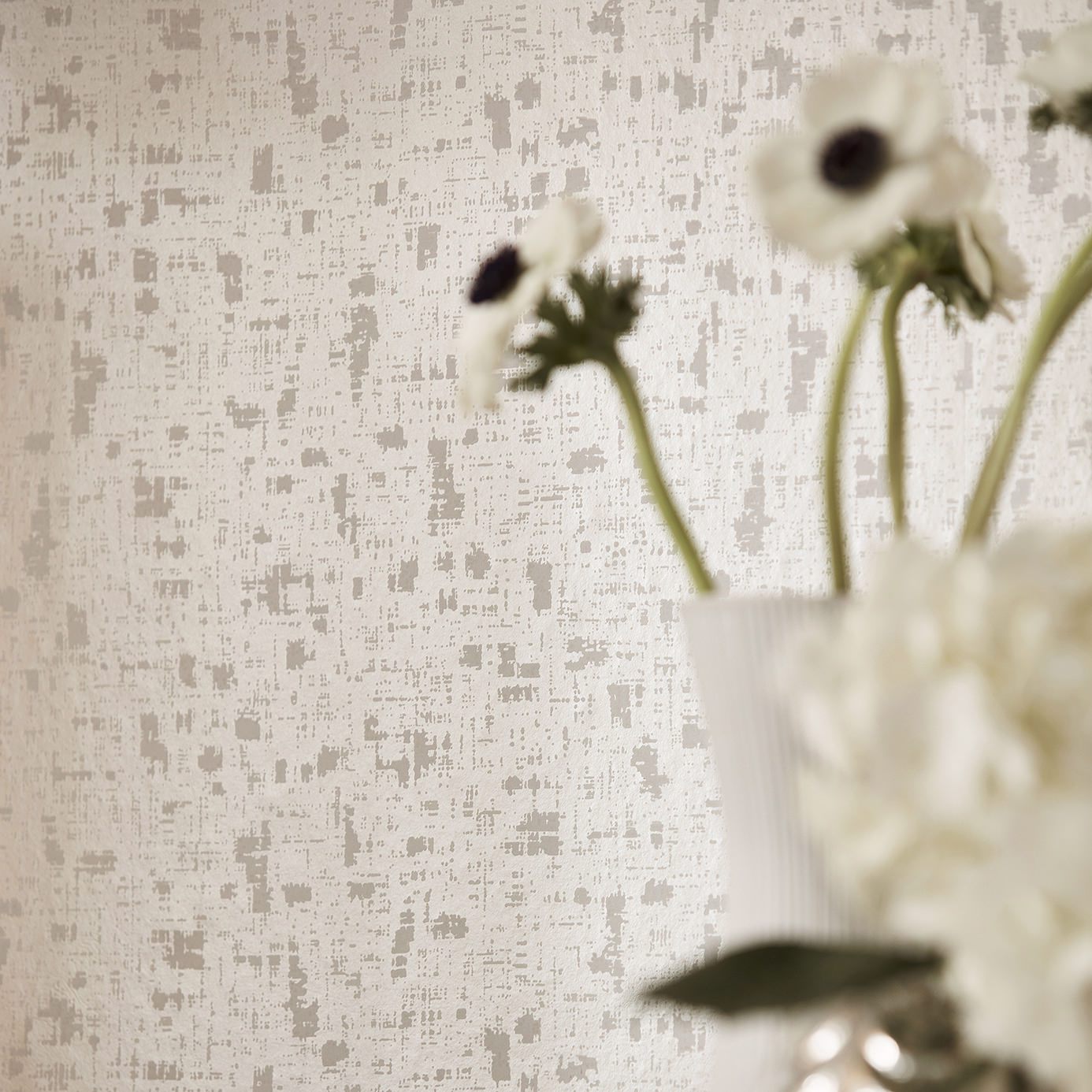 Lucette Silver Wallpaper by HAR