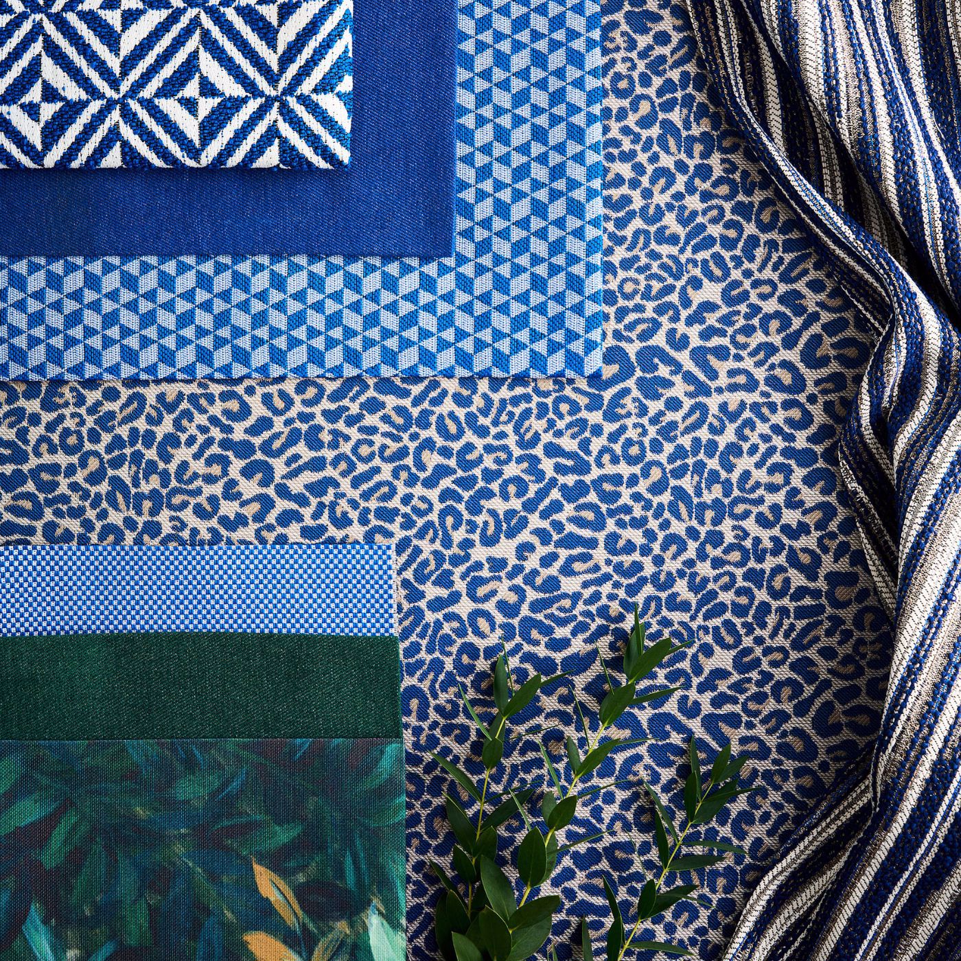 Lugo Outdoor Cobalt Fabric by CNC