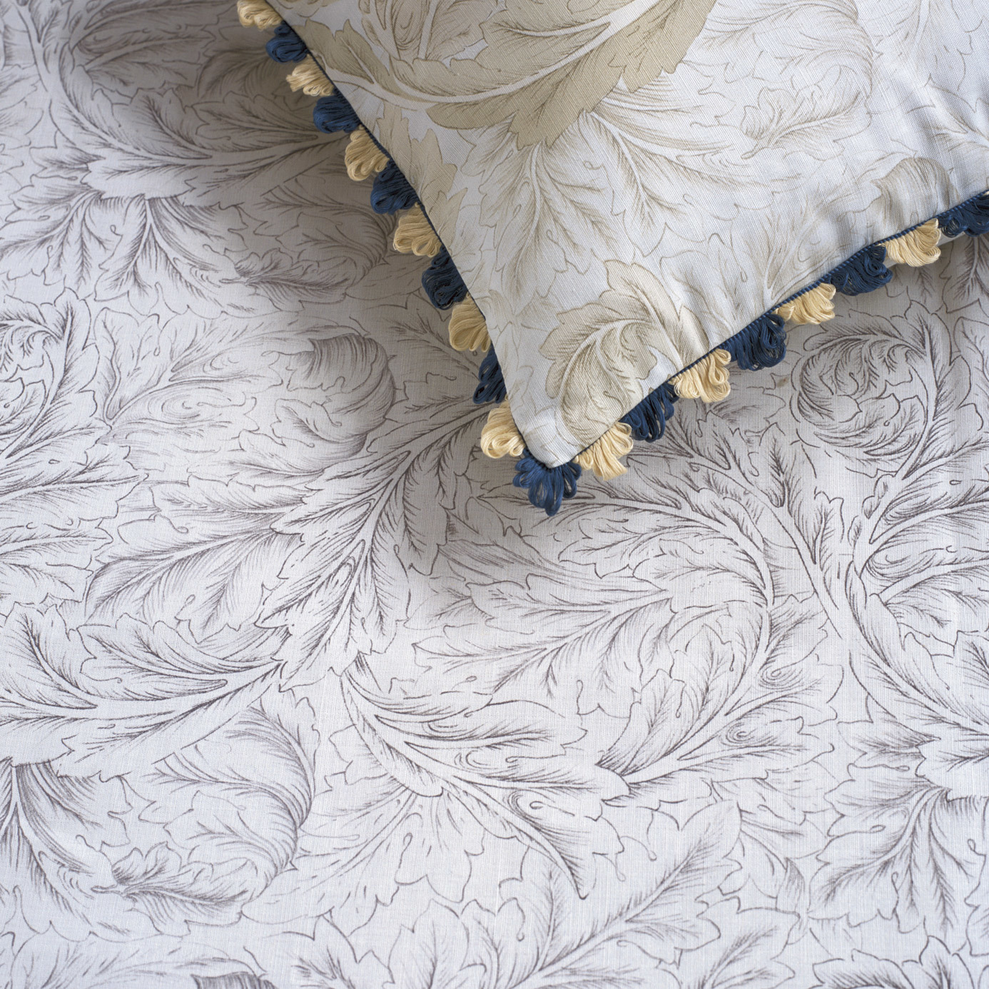 Acanthus Scroll Parchment/Hemp Wallpaper by MOR