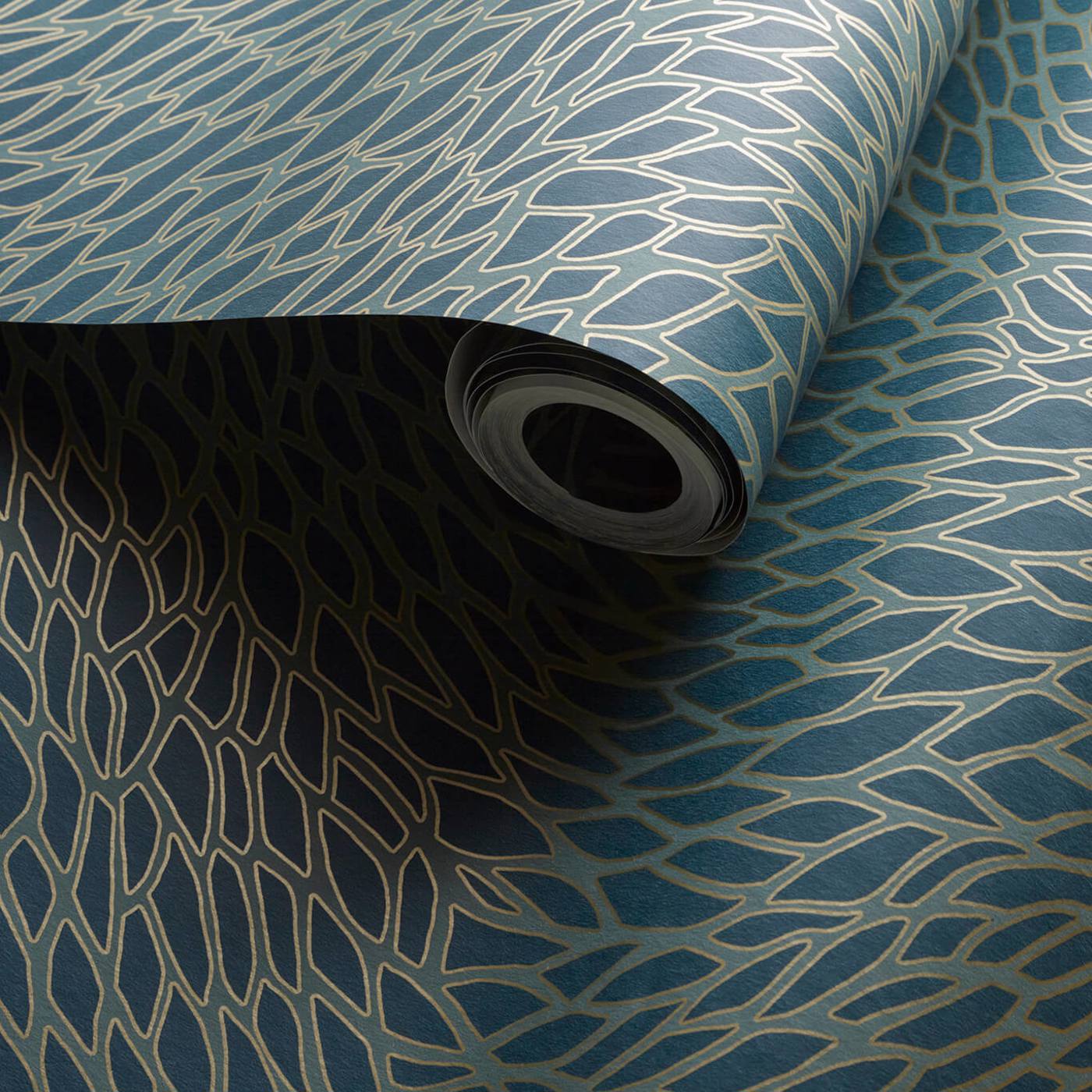 Corallino Teal Wallpaper by CNC