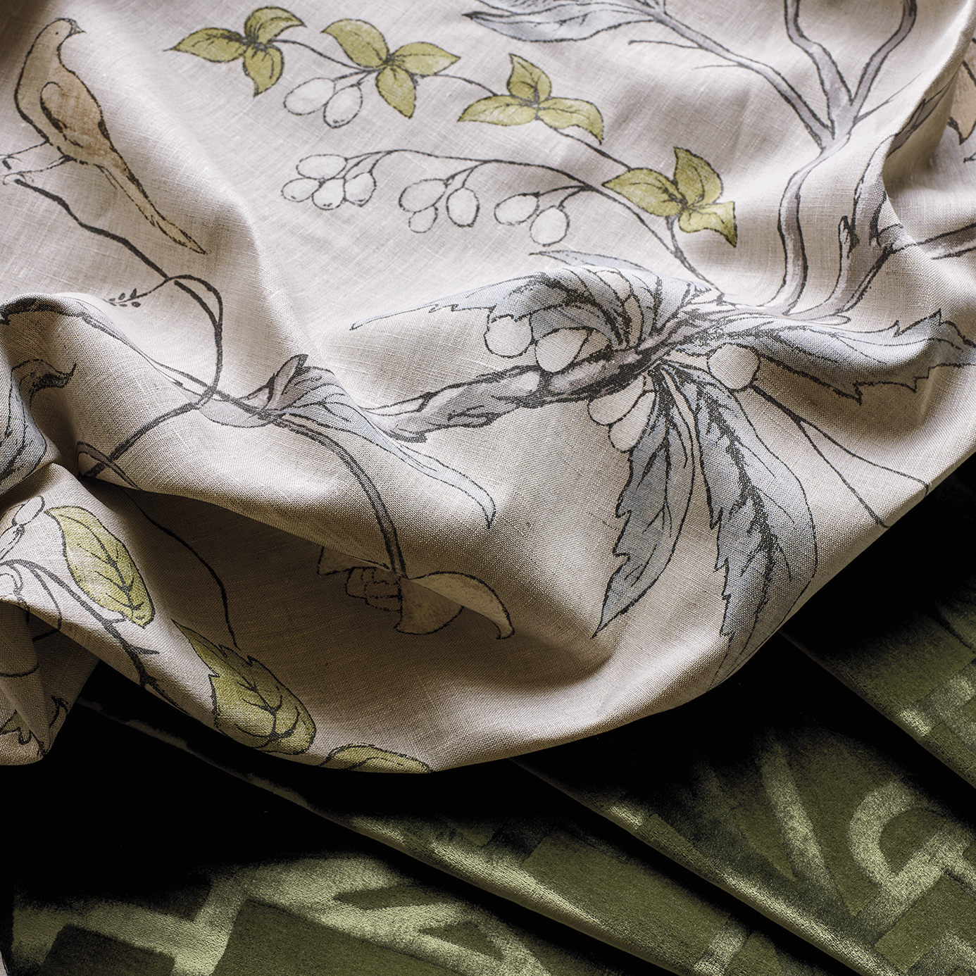 Chambalon Trail Sunstone/Linen Fabric by ZOF