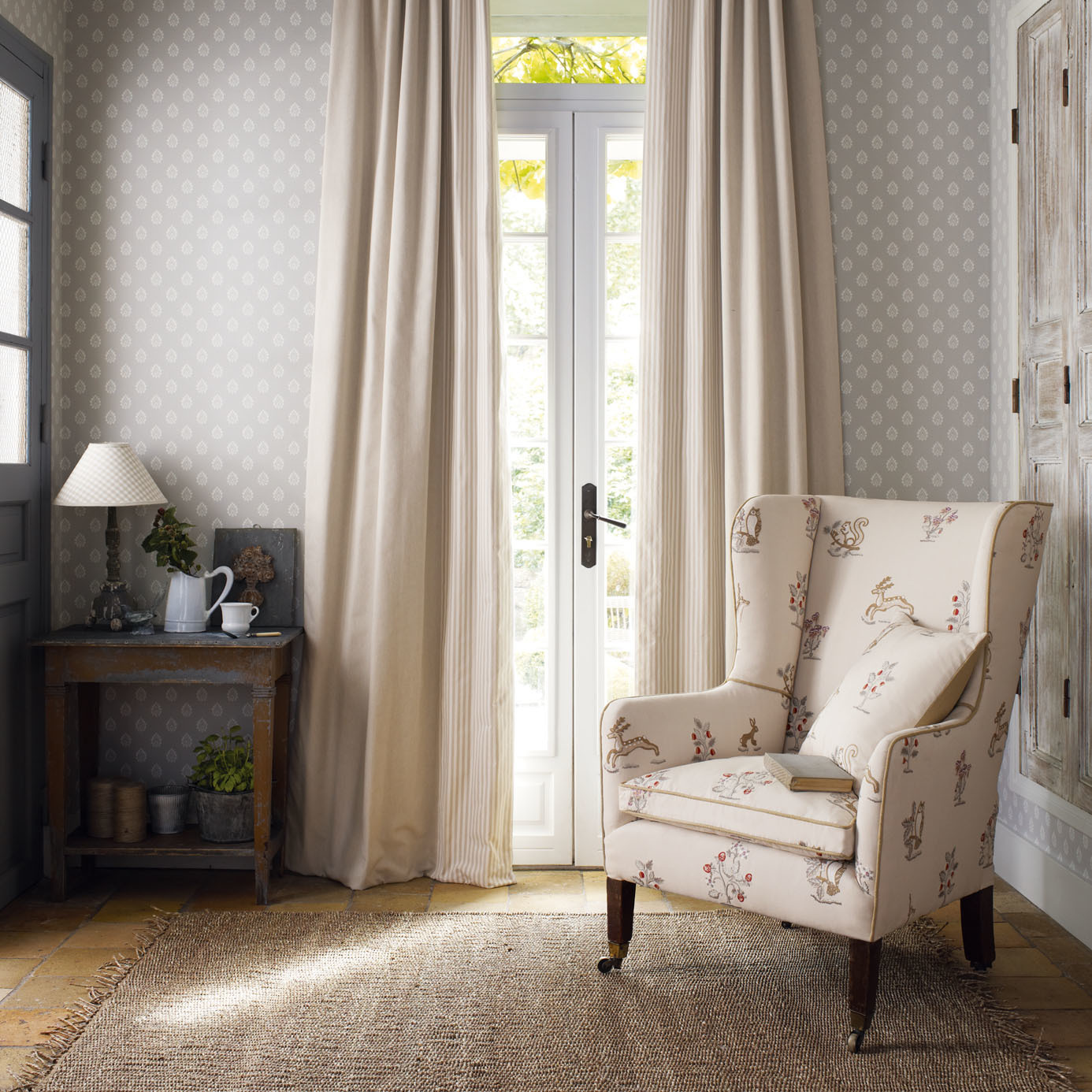 Florrie Flax Wallpaper by SAN