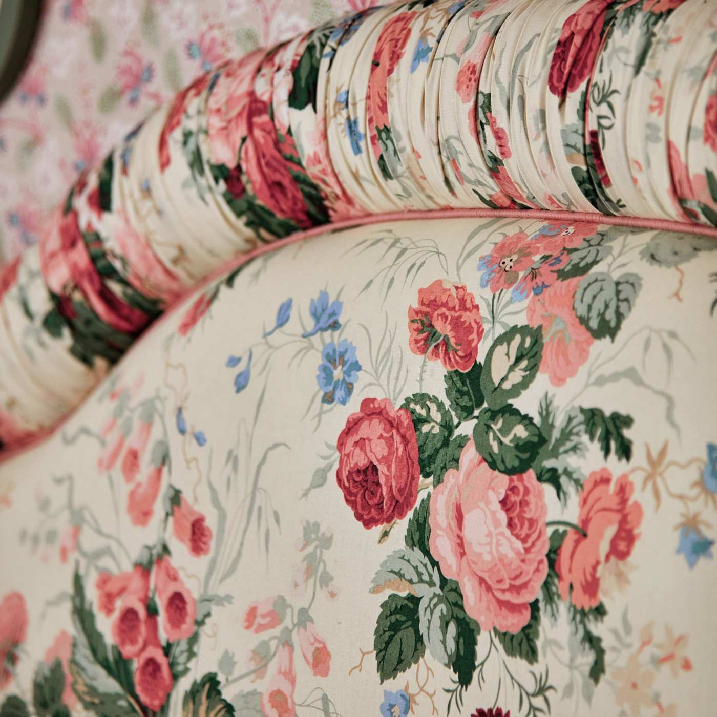 Stapleton Park Cream/Pink Fabric by SAN