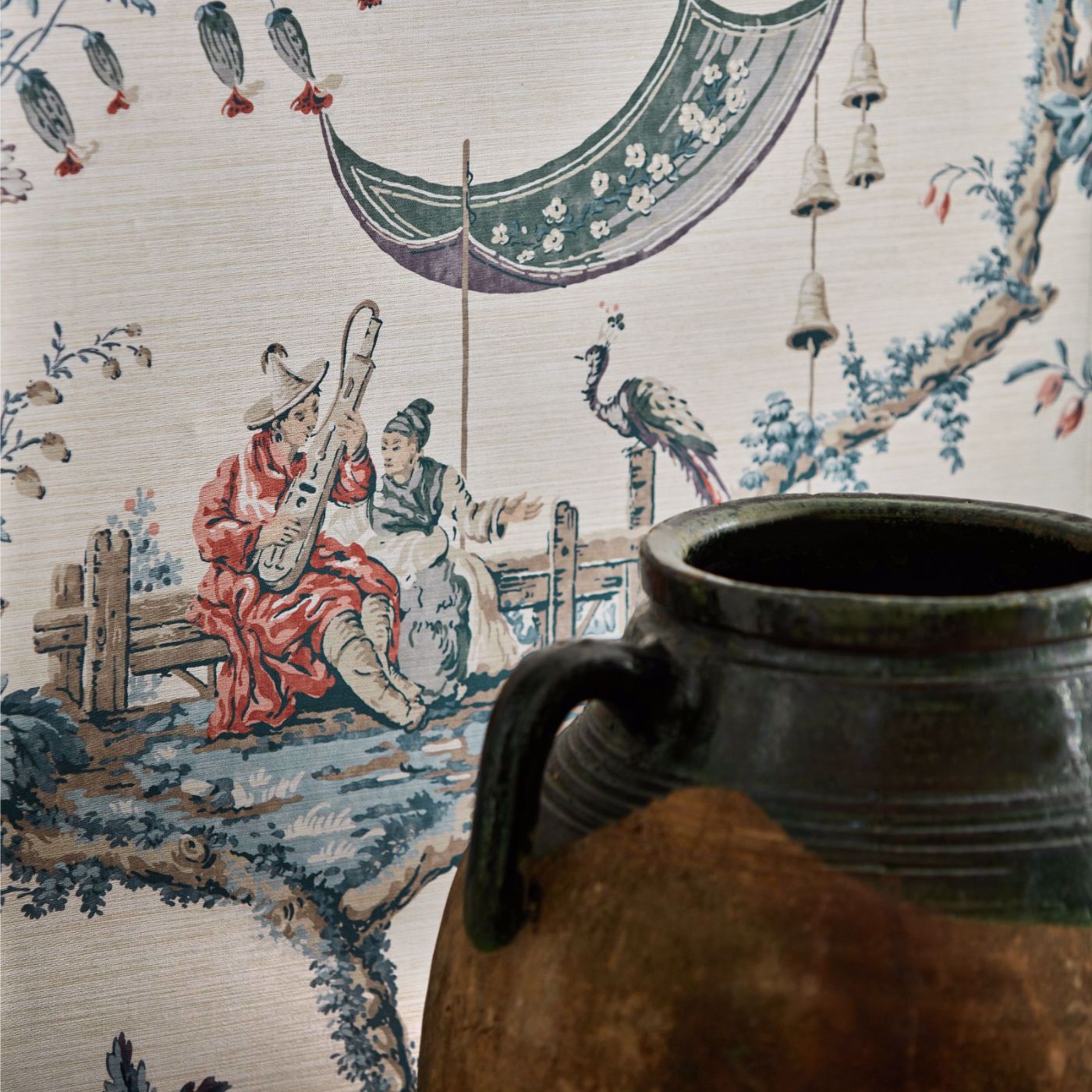 Emperor's Musician Indigo Wallpaper by ZOF