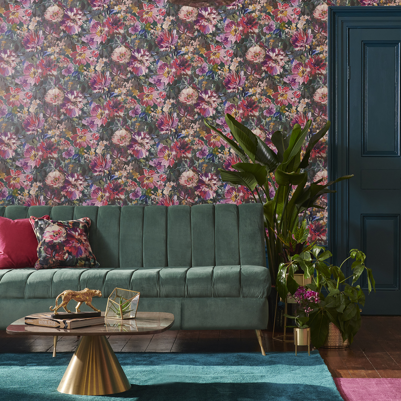 Tahiti Midnight Wallpaper  Clarke & Clarke by Sanderson Design