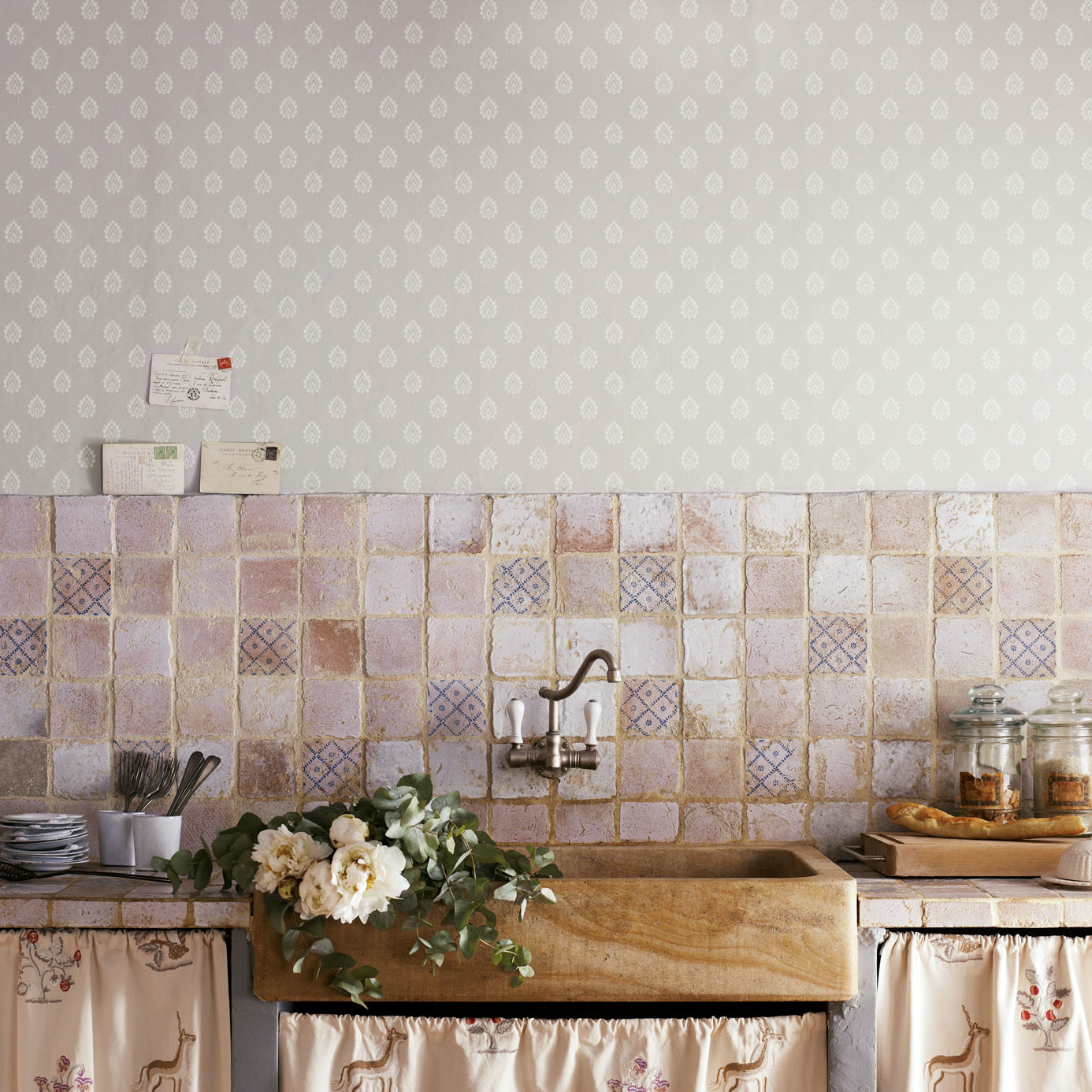 Florrie Flax Wallpaper by SAN