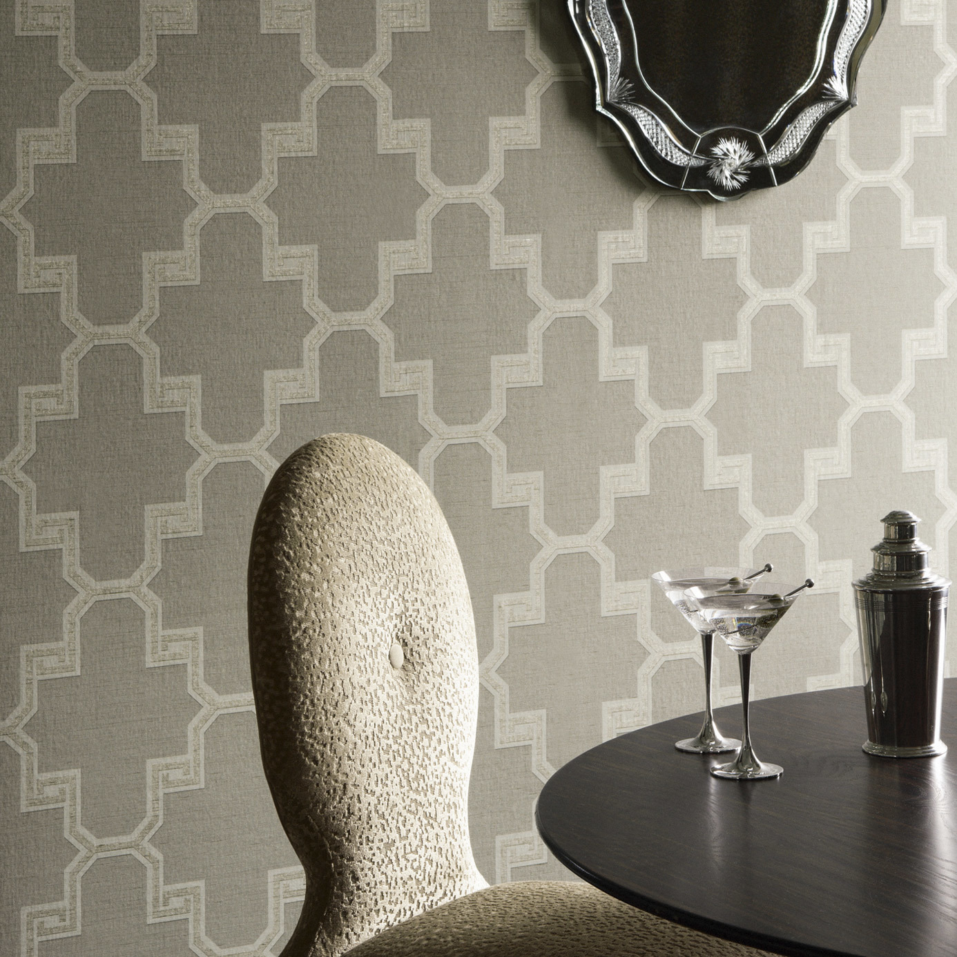Gio Taupe Wallpaper by ZOF