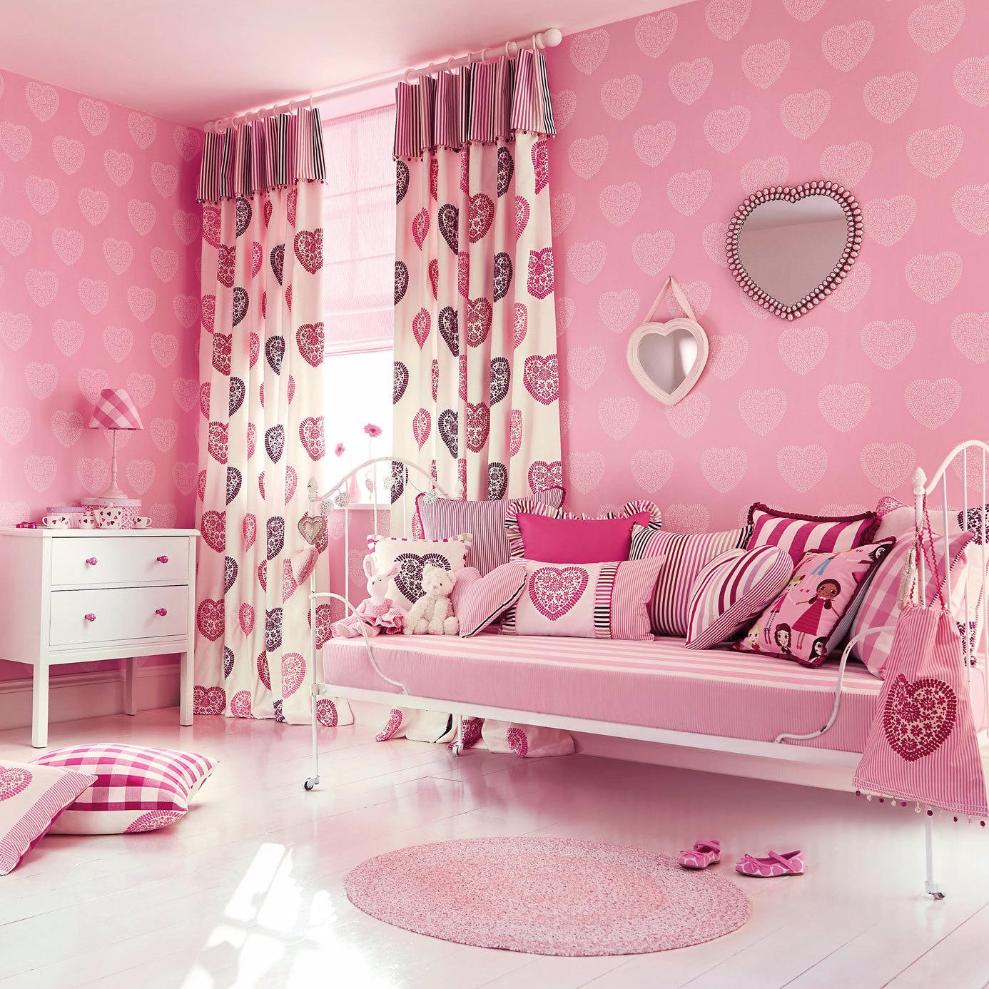 Sweet Heart Soft Pink Wallpaper by HAR