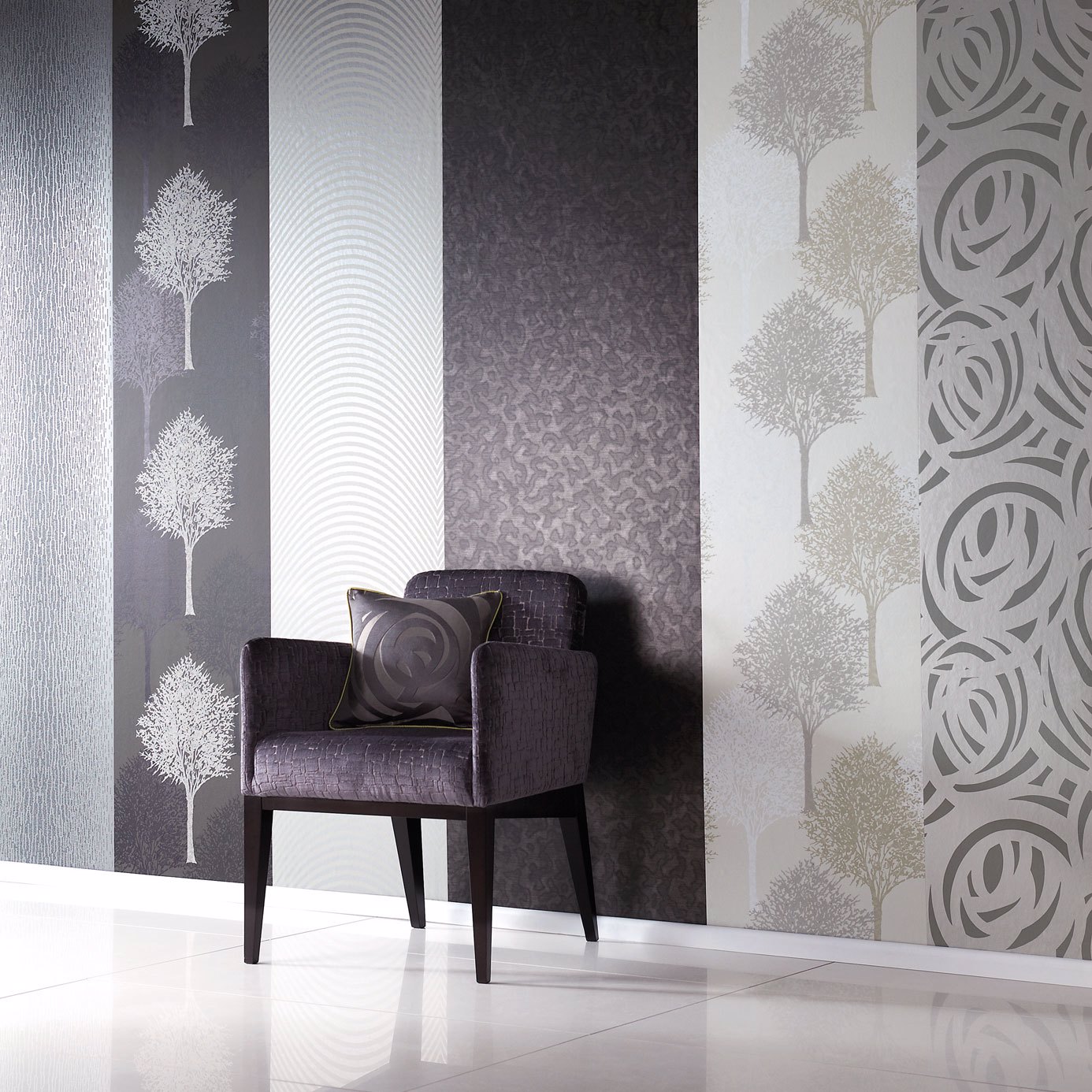 Vortex Slate And Pewter Fabric by HAR