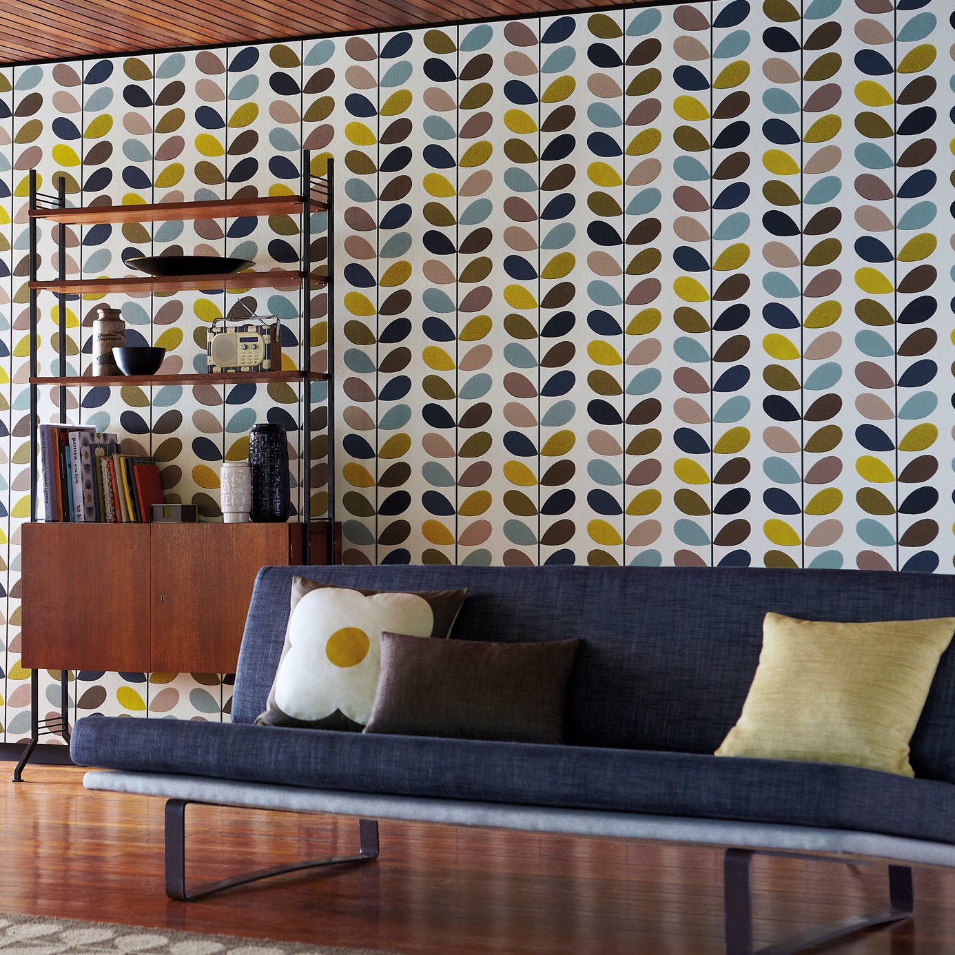 Multi Stem Seagreen Wallpaper | Harlequin by Sanderson Design