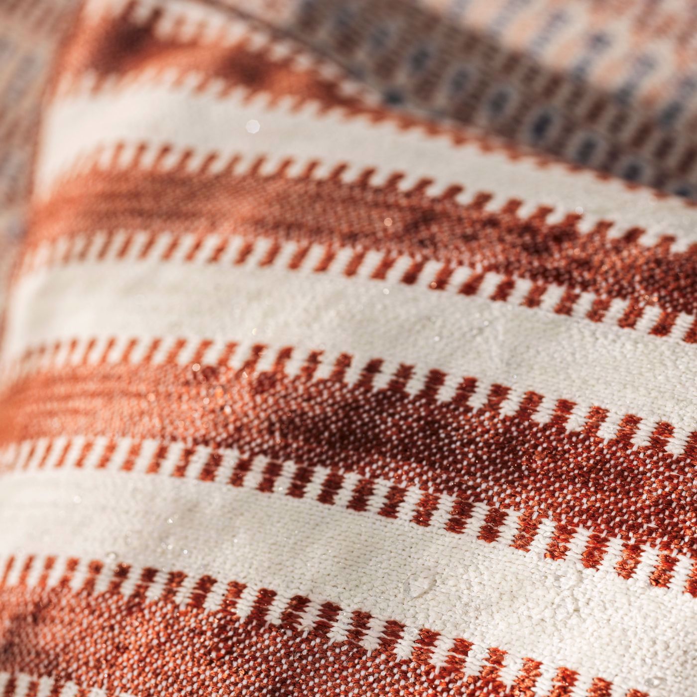 Ocala Stripe Taupe/Chalk Fabric by HAR