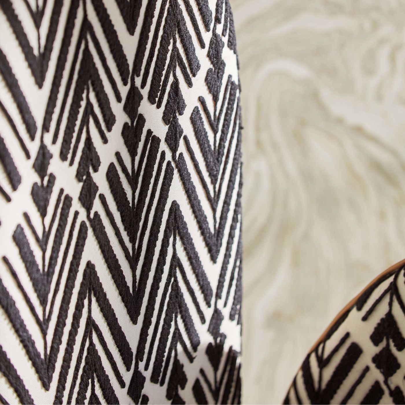 Thalia Black Earth Fabric | Harlequin by Sanderson Design
