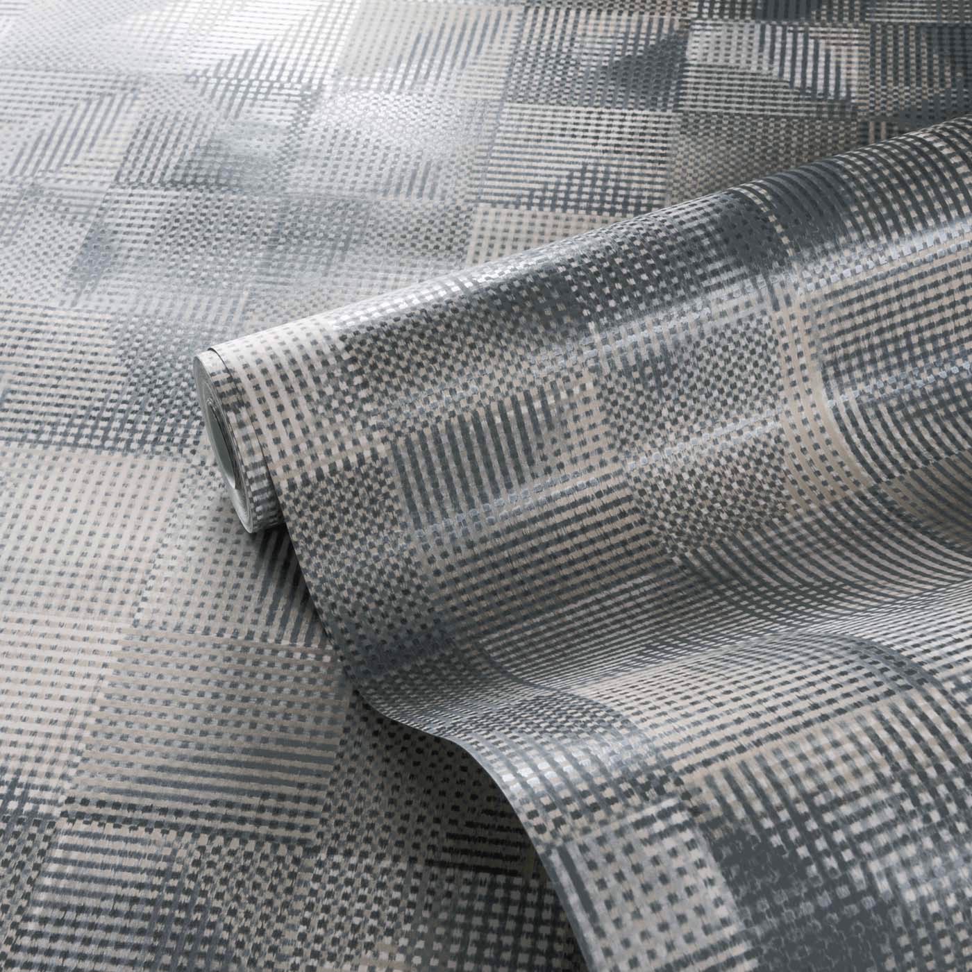 Impatto Charcoal/Linen Wallpaper by CNC
