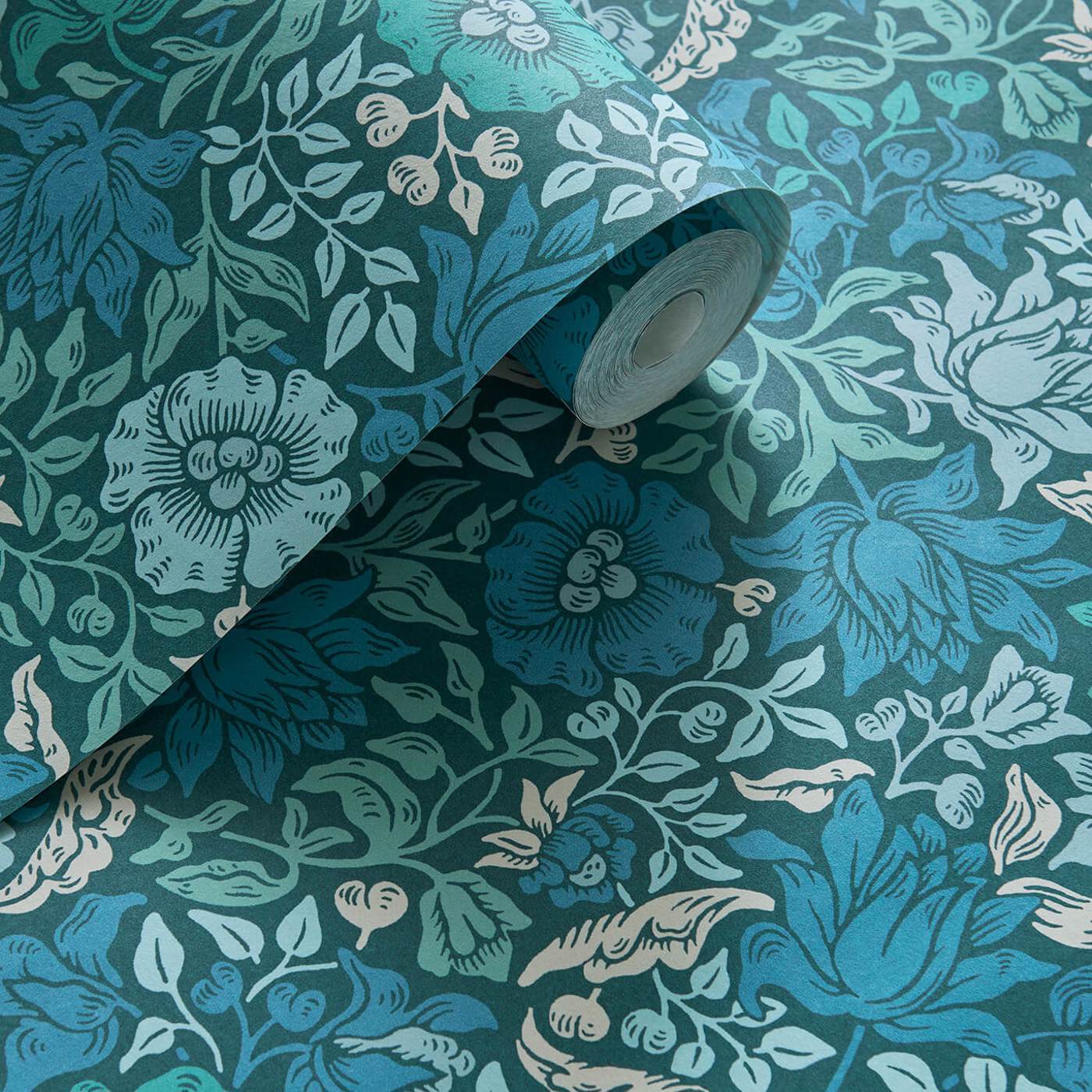 Mallow Teal Wallpaper by CNC