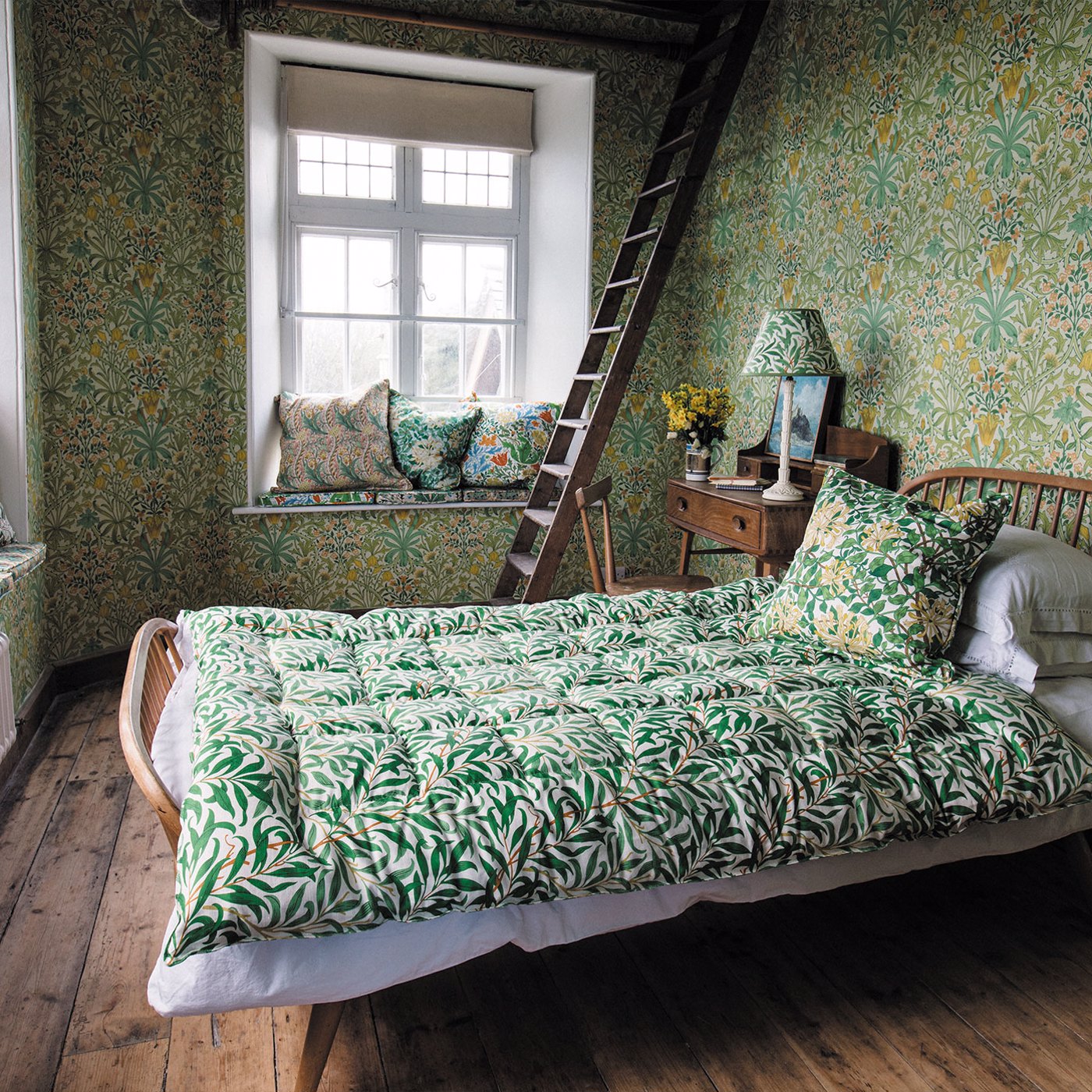 Willow Bough Leaf Green Wallpaper by MOR