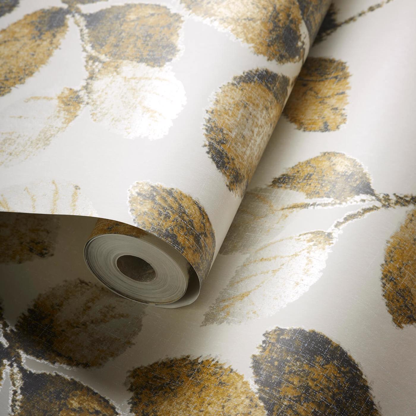 Northia Pewter/Gold Wallpaper by CNC
