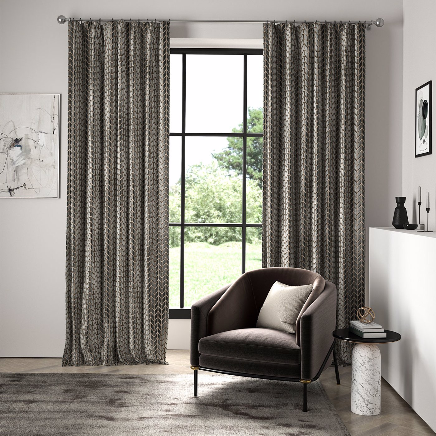 Perplex Graphite Fabric by HAR