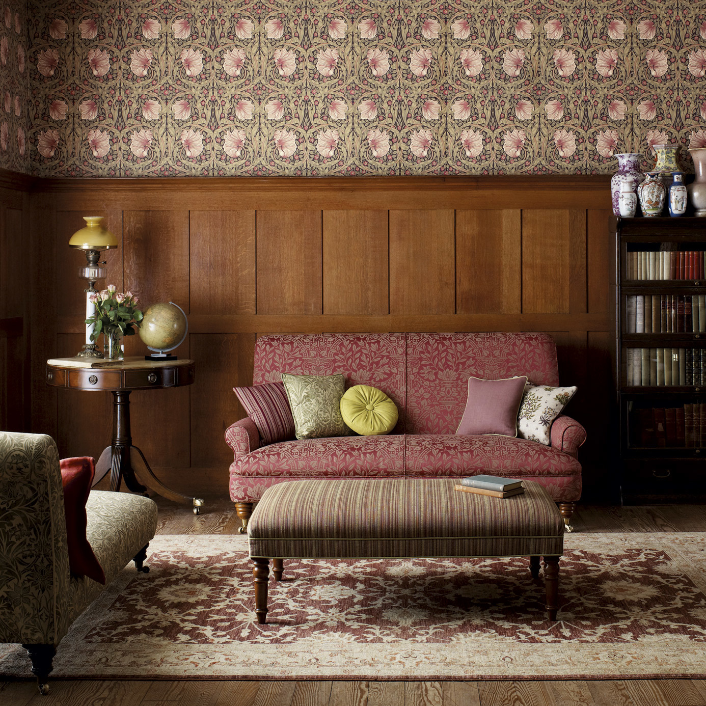 Pimpernel Privet/Slate Wallpaper by MOR