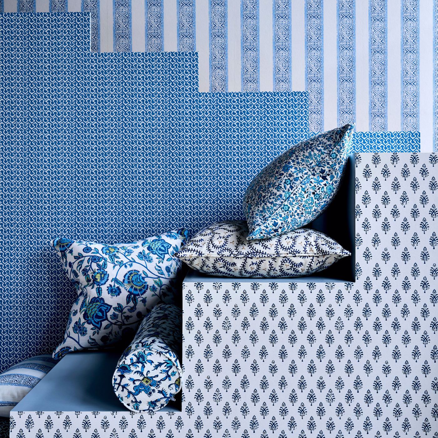 Barmeri Cobalt Fabric by CNC