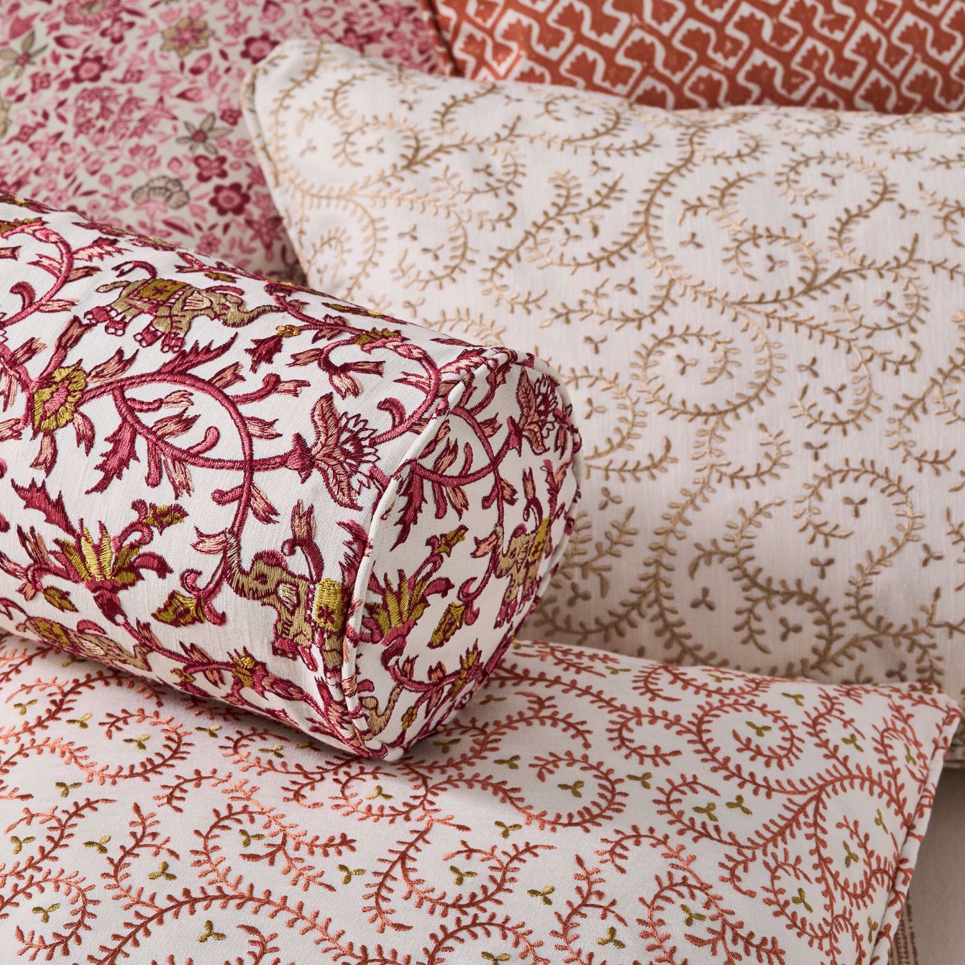 Buta Embroidery Spice Fabric by CNC