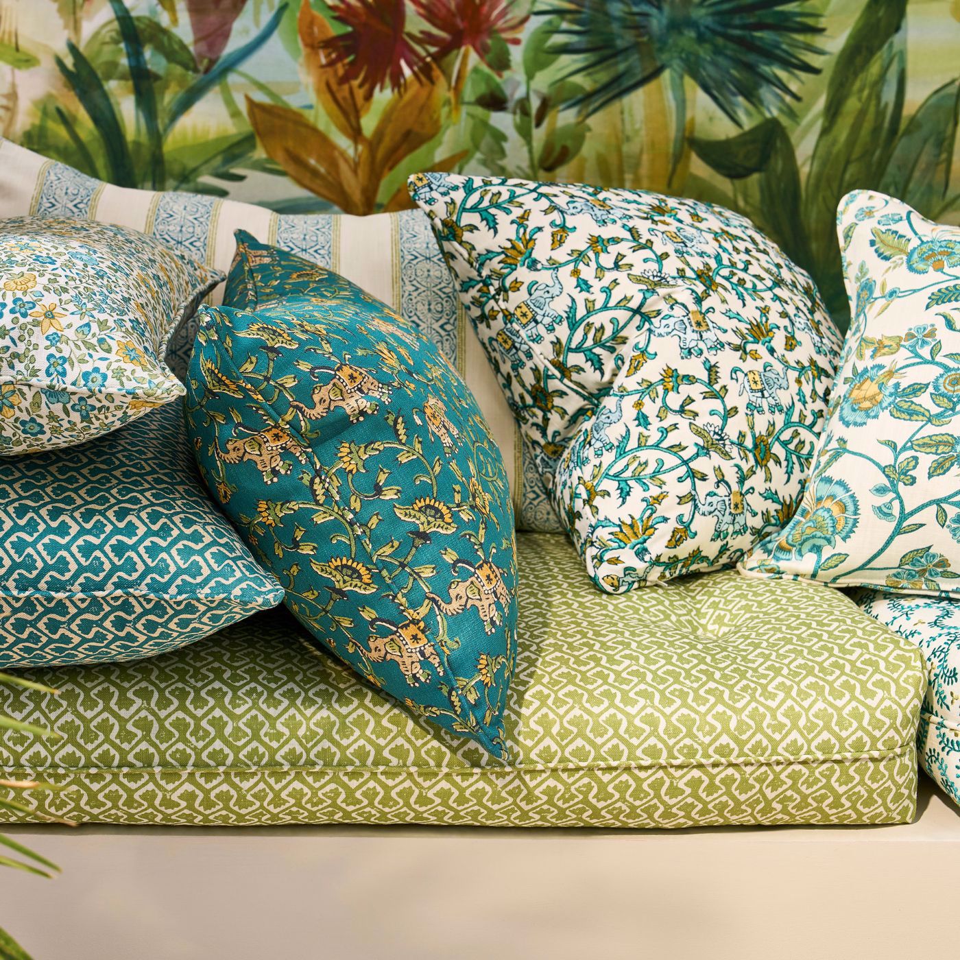 Barmeri Teal Fabric by CNC