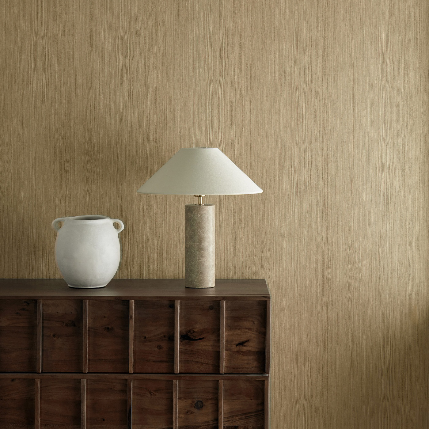 Wood Veneer Silver Birch Wallpaper by HAR