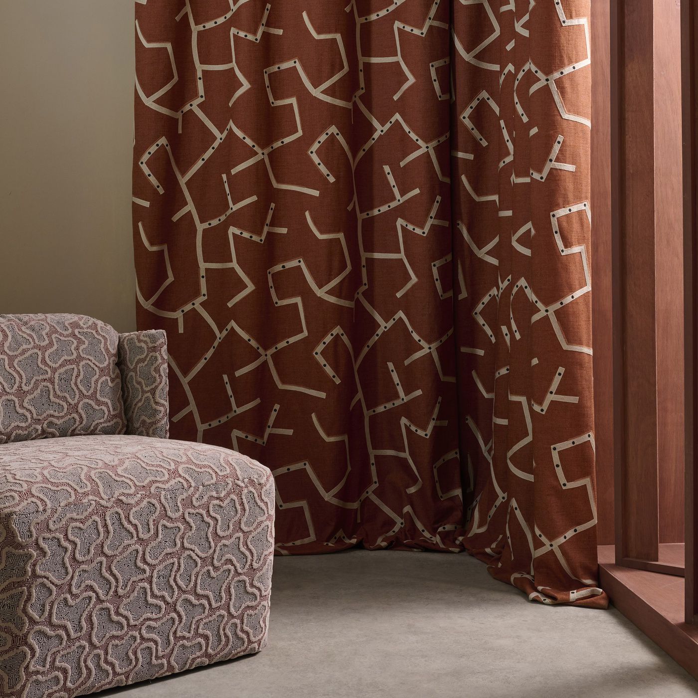 Saraceno Rust Fabric by HAR
