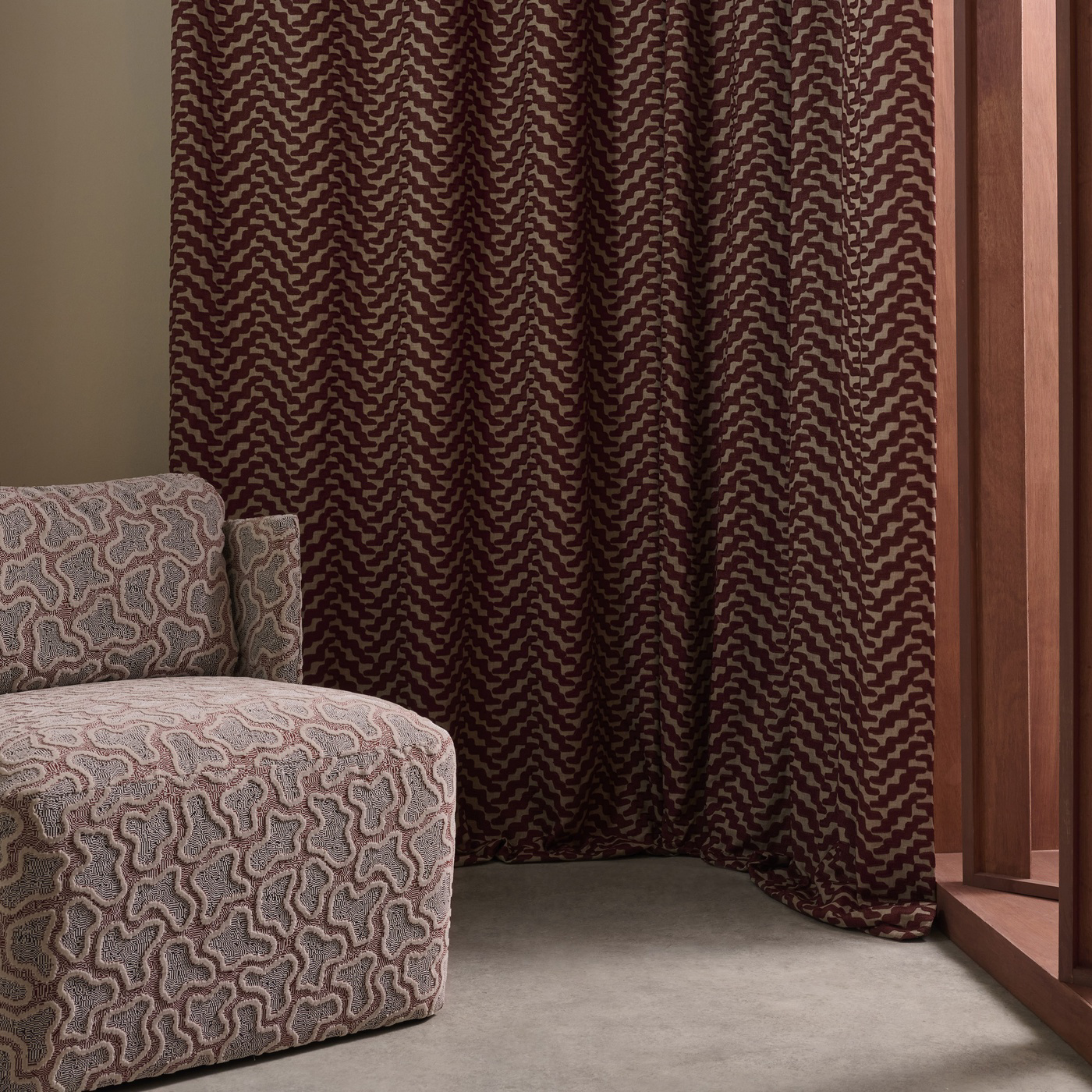 Thicket Burgundy Fabric by HAR