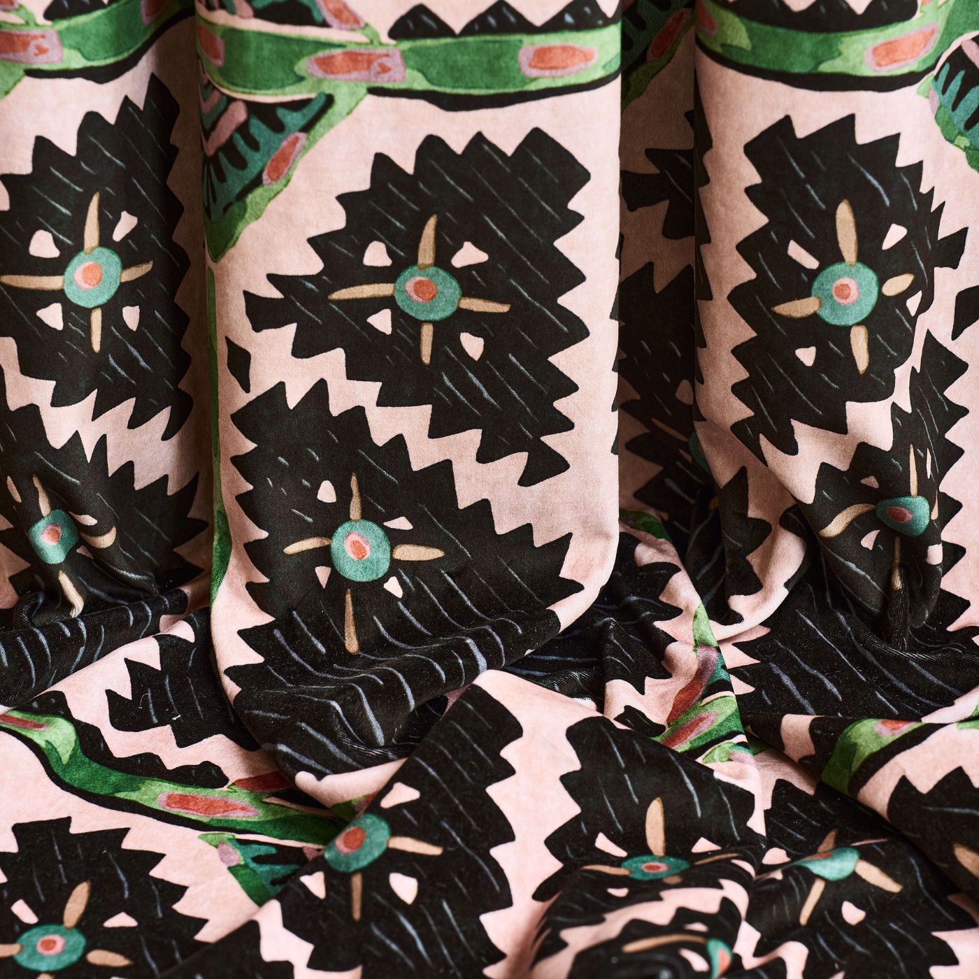 Brocha Blush/Charcoal Fabric by HAR