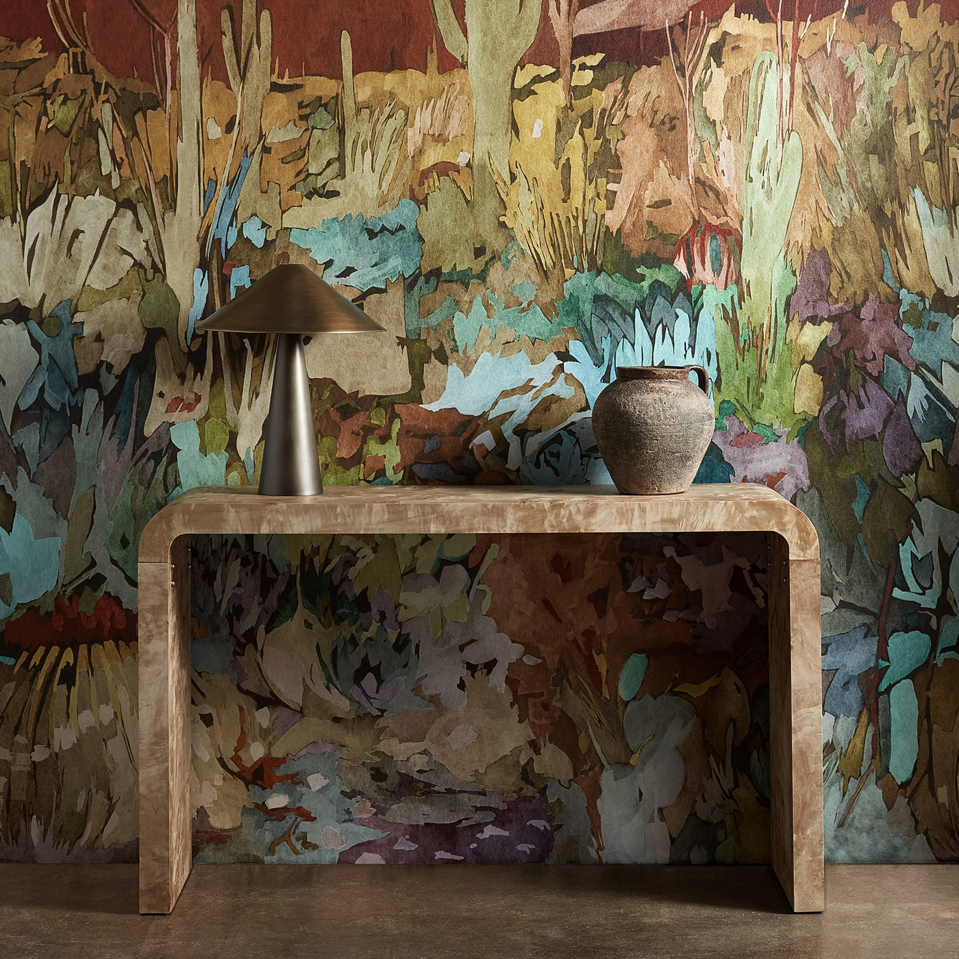 Saltillo Midnight/Burnt Umber/Azure Wallpaper by HAR