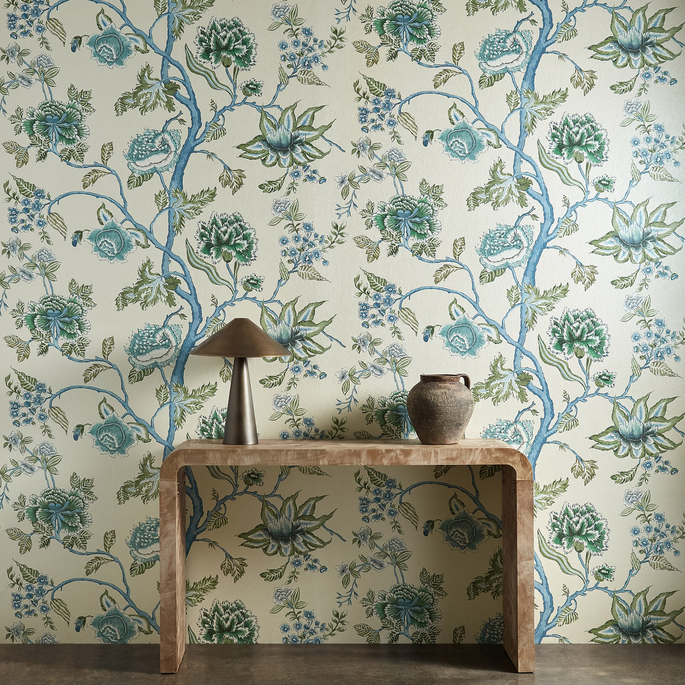 Indienne Cornflower/Pine Wallpaper by HAR
