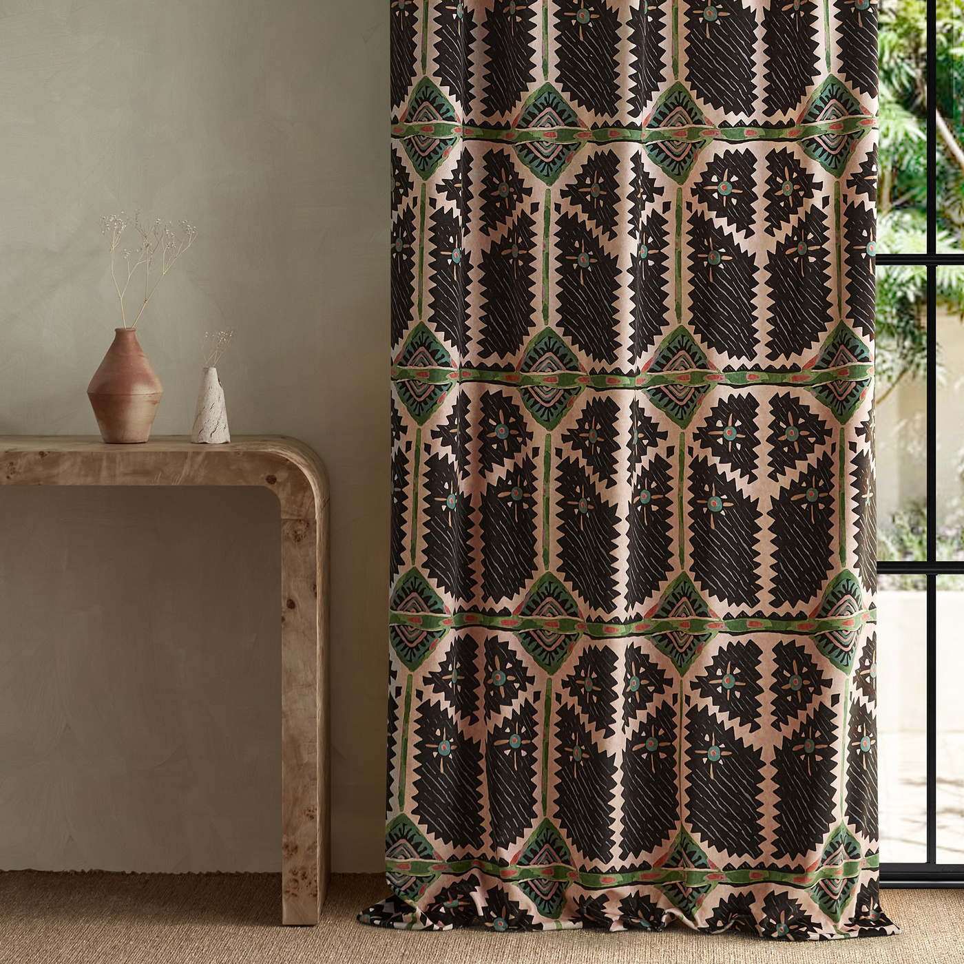 Brocha Blush/Charcoal Fabric by HAR