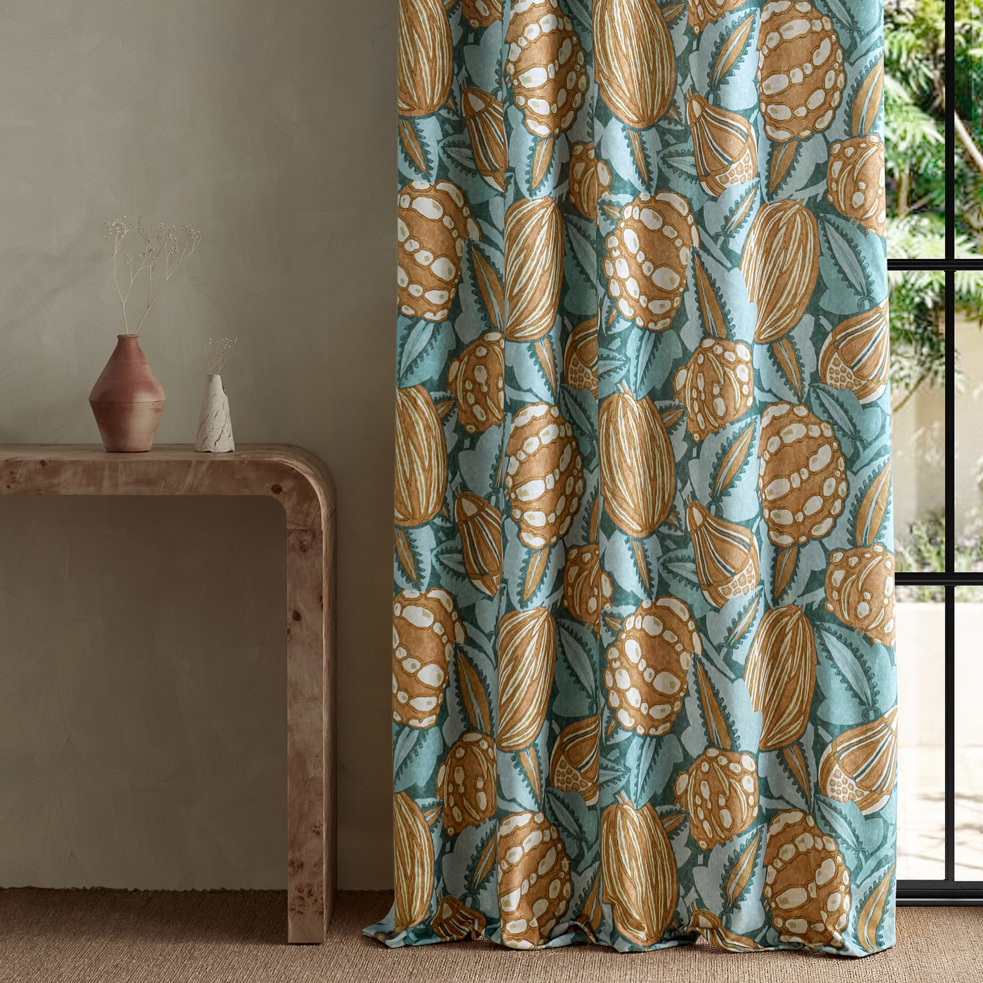 Zenith Terracotta/Azul Fabric by HAR