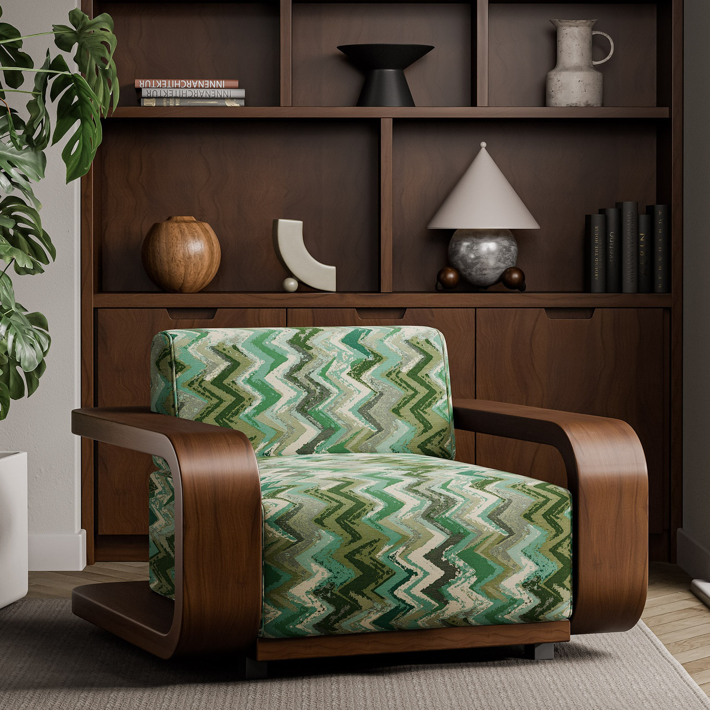 Kilim Forest/Emerald Fabric by HAR