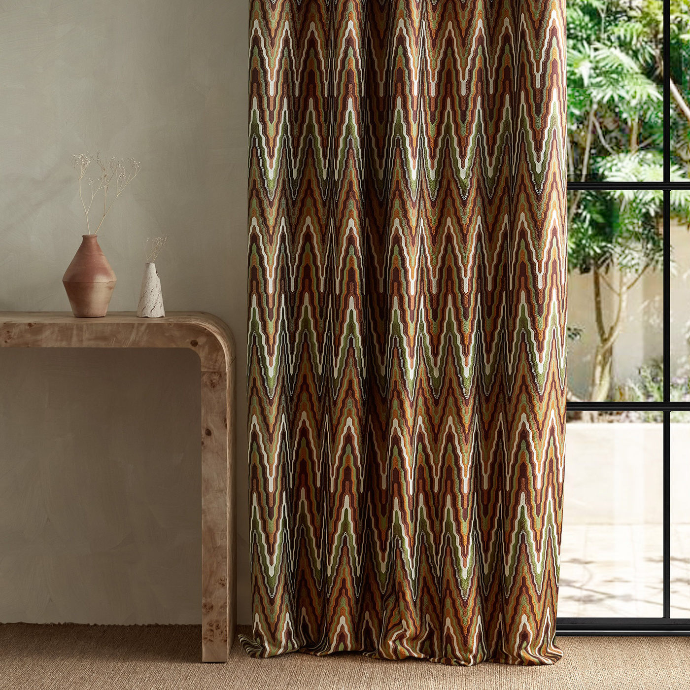 Elota Burgundy/Moss Fabric by HAR